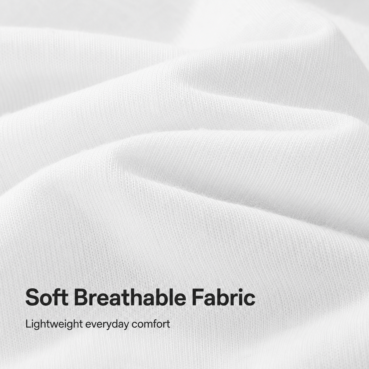 Soft knit-style fabric texture detail on men's two-piece set
