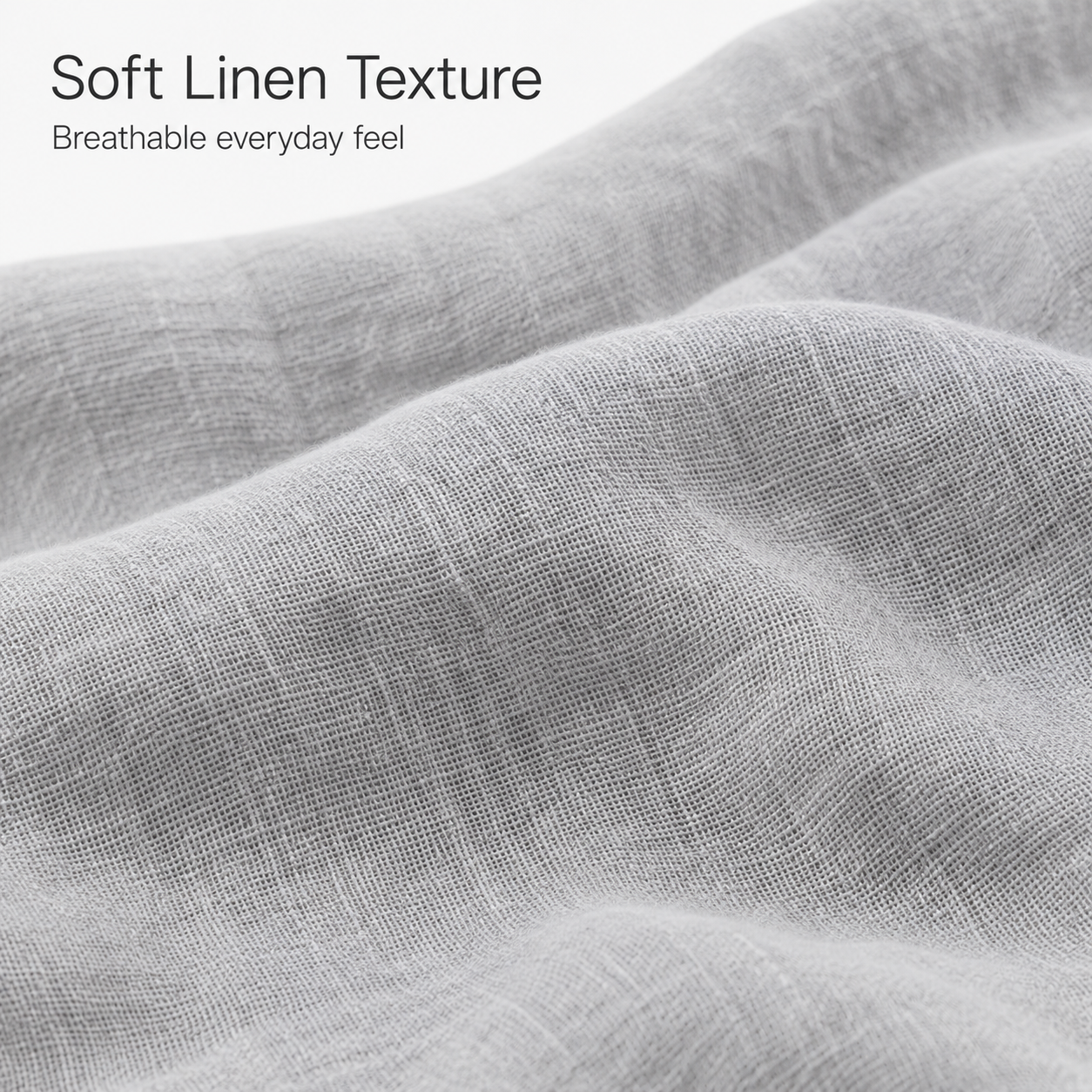 Linen-like woven texture close view