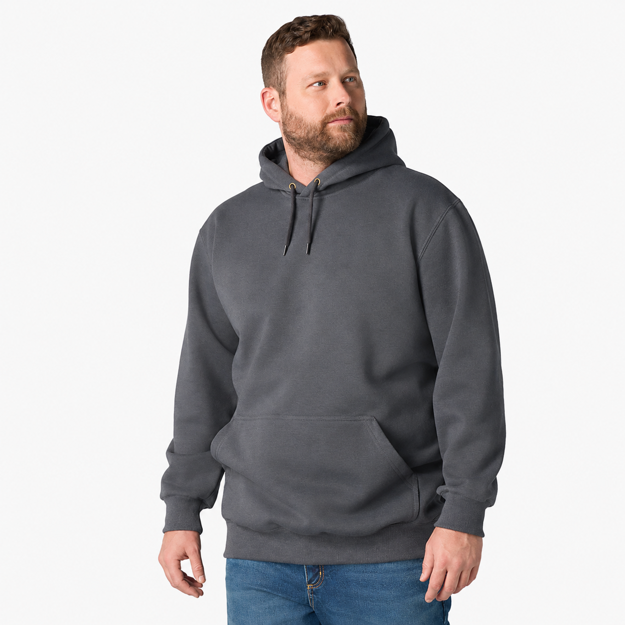 Charcoal Gray solid pullover hoodie