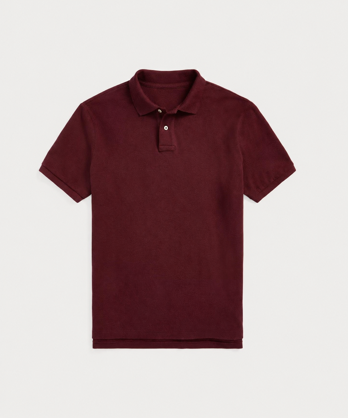 Burgundy classic mesh polo shirt