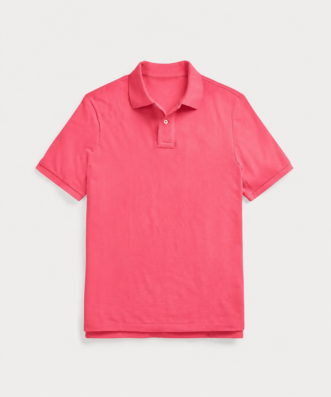 Coral Pink classic mesh polo shirt