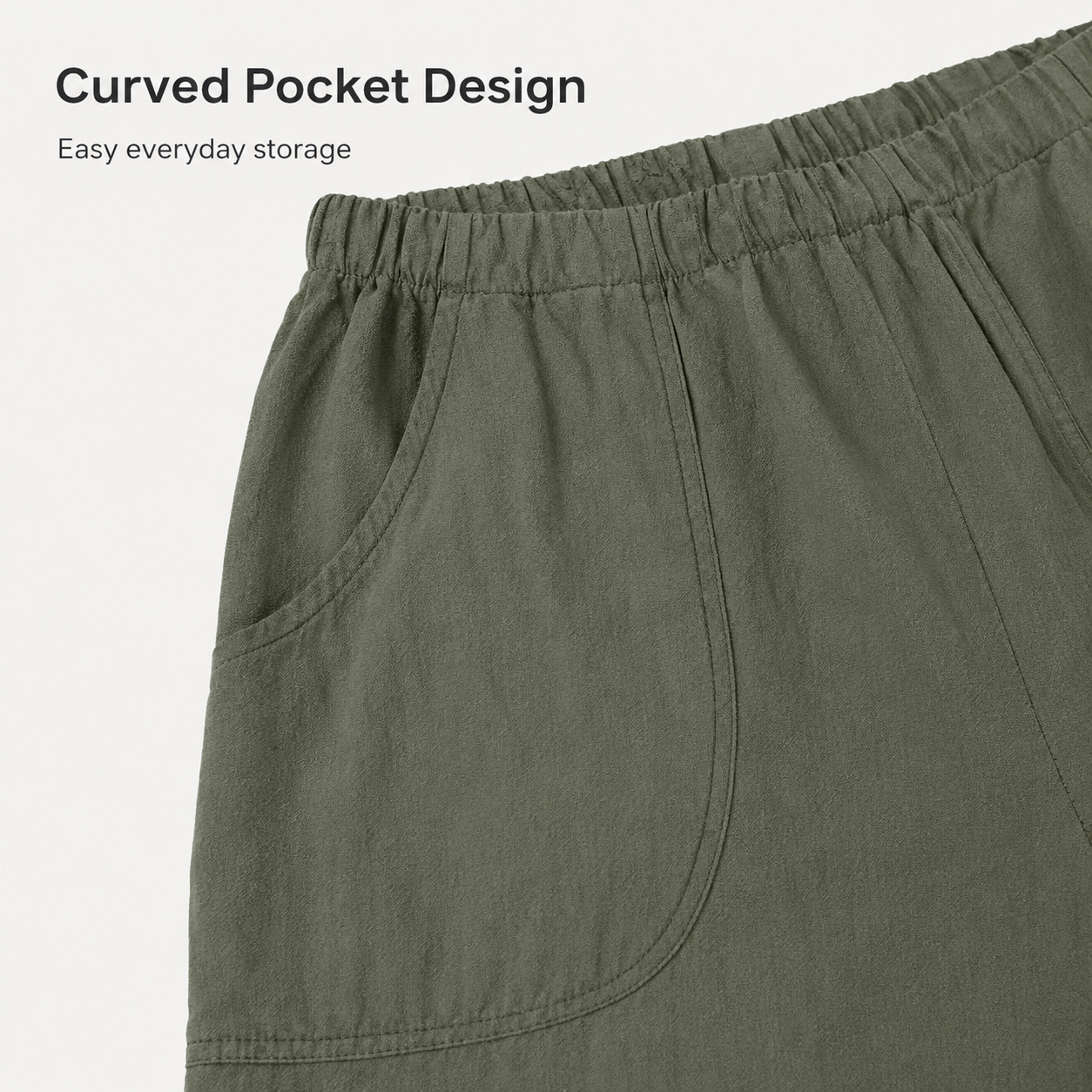 Curved pocket design detail