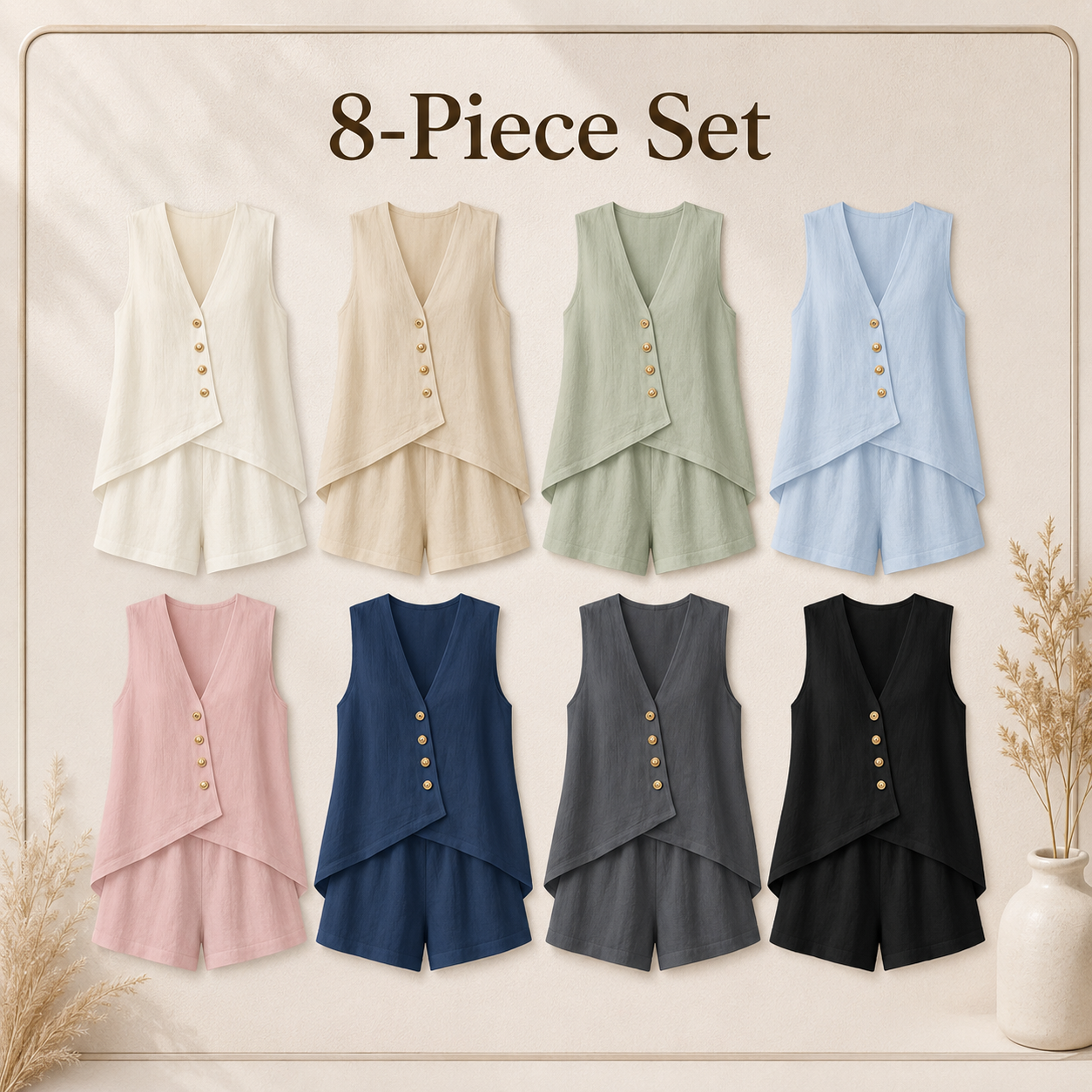 Mixed 8-Pack package image for textured two-piece set