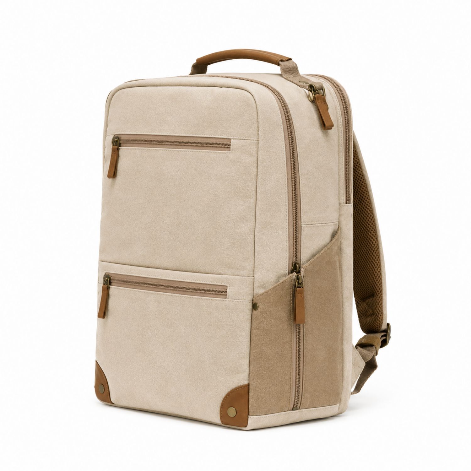 Sac à dos en toile beige 20L pour voyage-nordrel