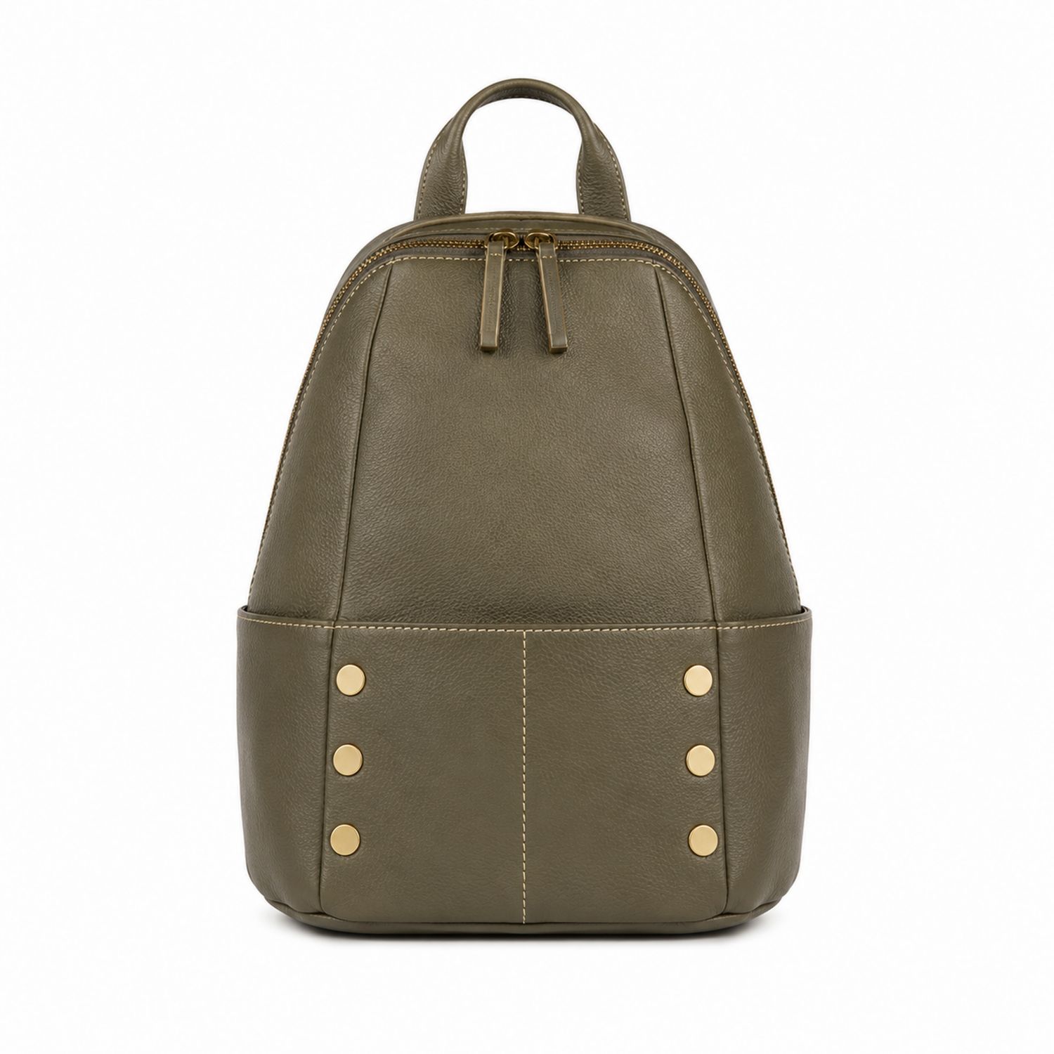 Sac à dos olive avec rivets dorés pour femmes-nordrel