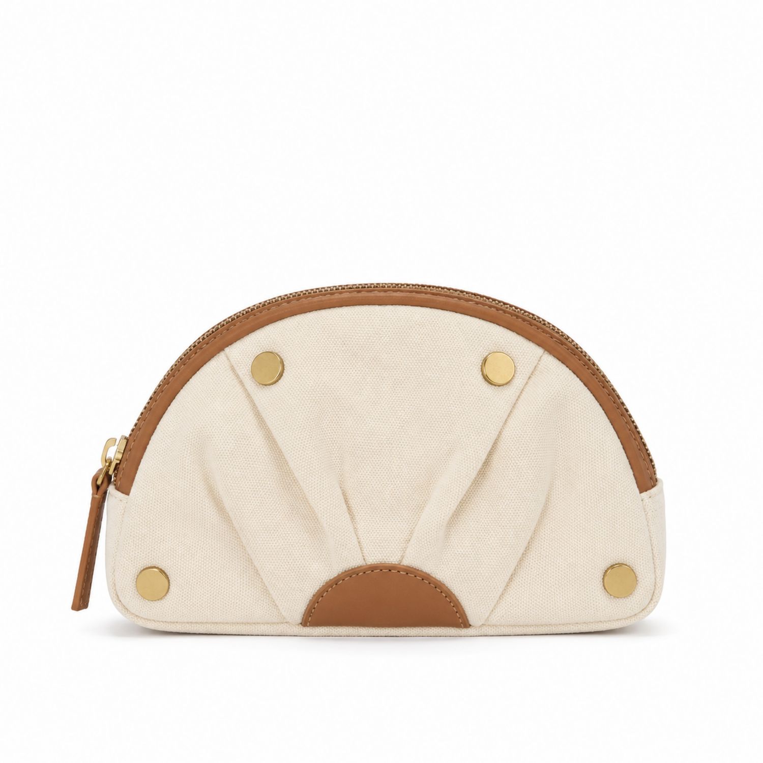 Trousse Demi-Lune Beige et Marron-nordrel