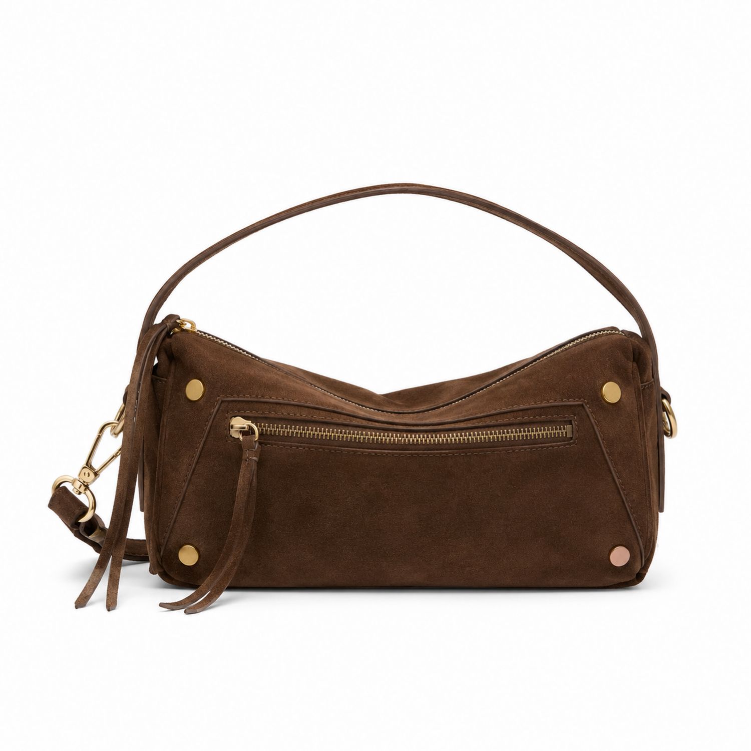 Sac à Main Marron Élégant avec Fermeture Éclair en Métal-nordrel