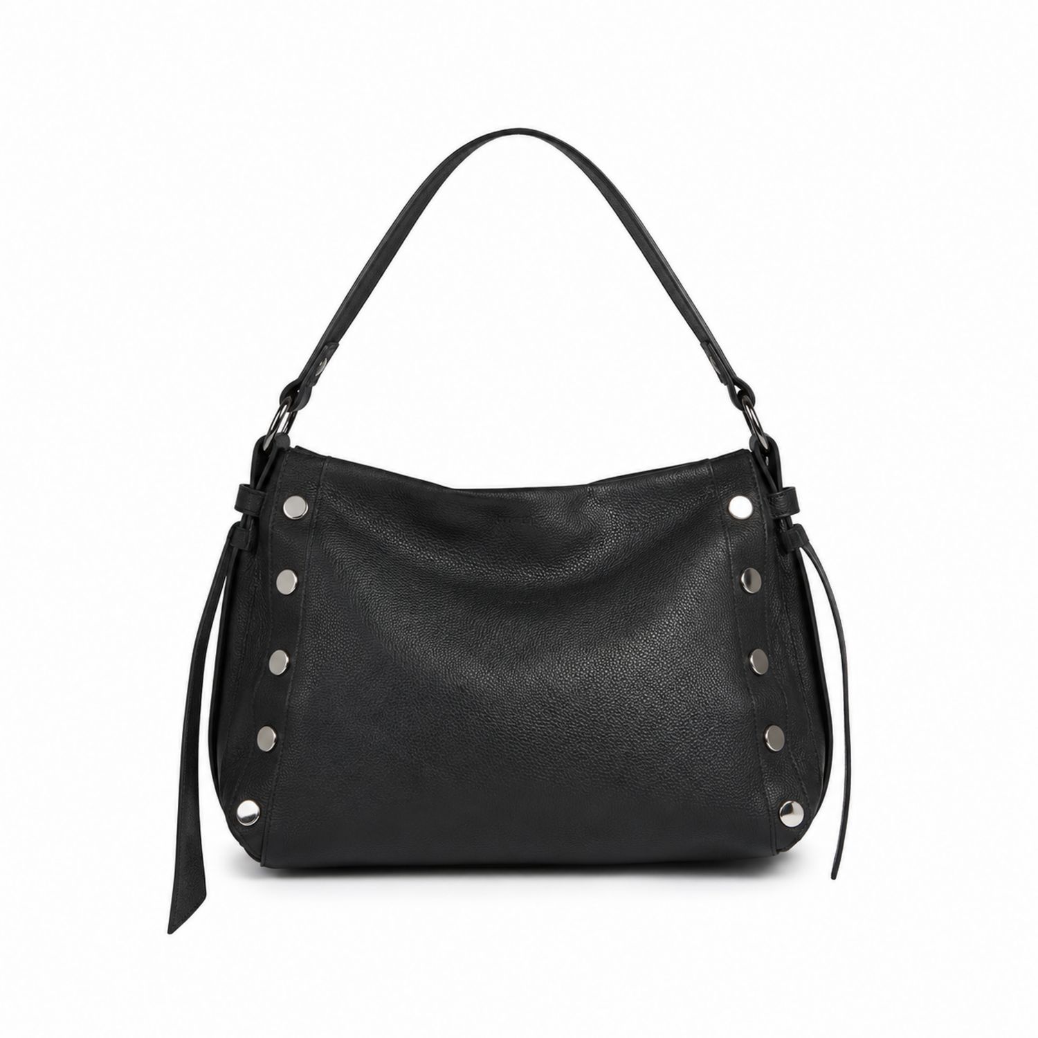 Sac à bandoulière noir avec rivets métalliques-nordrel