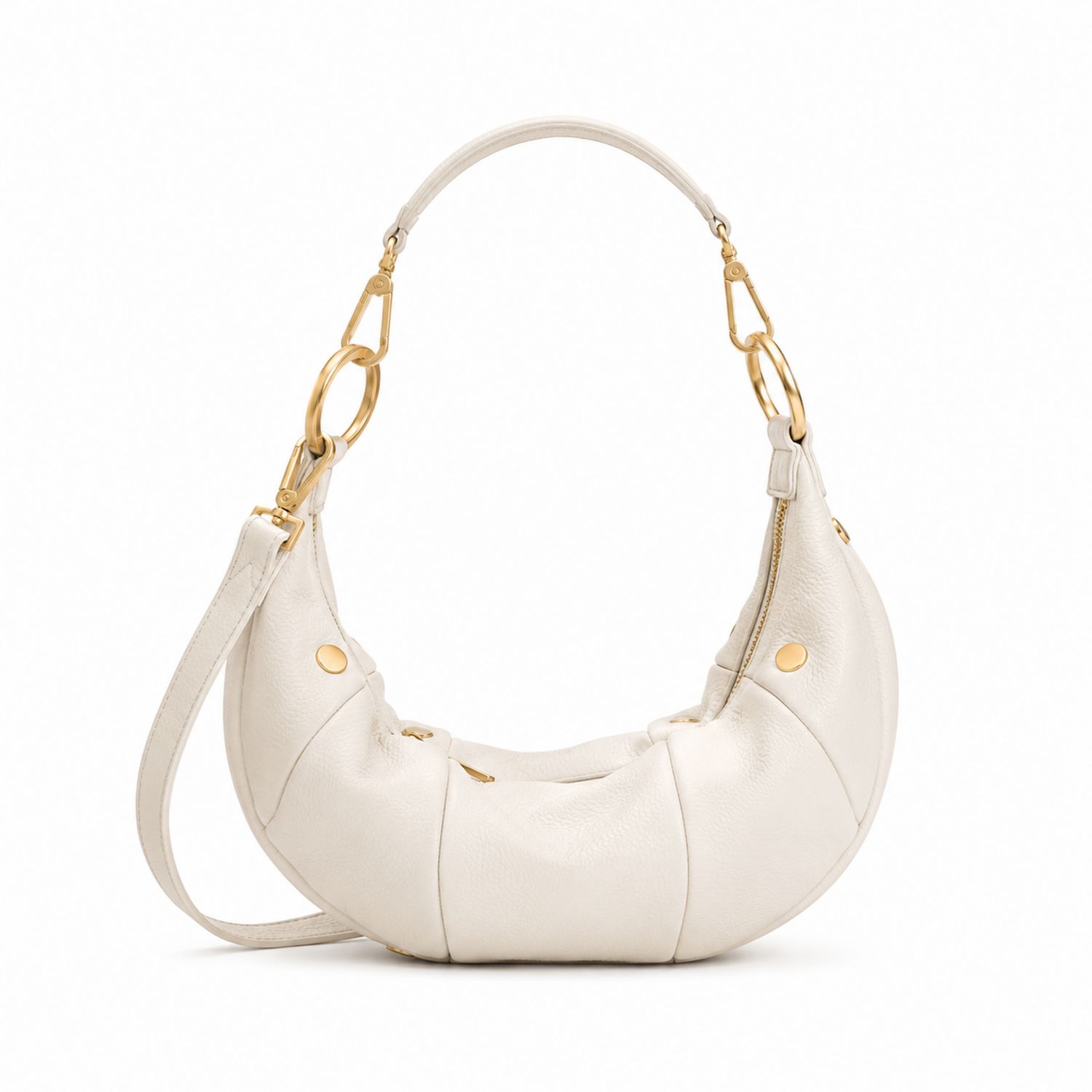 Sac à bandoulière ivoire avec accessoires dorés-nordrel