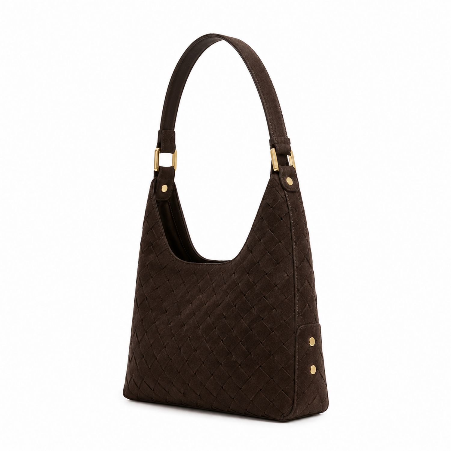 Sac à bandoulière motif tressé marron-nordrel