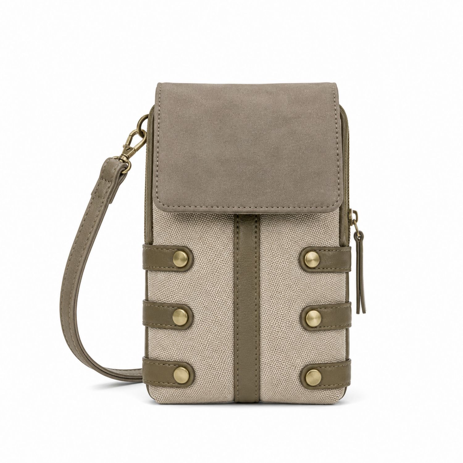 Petit Sac Bandoulière Beige avec Détails Métalliques-nordrel
