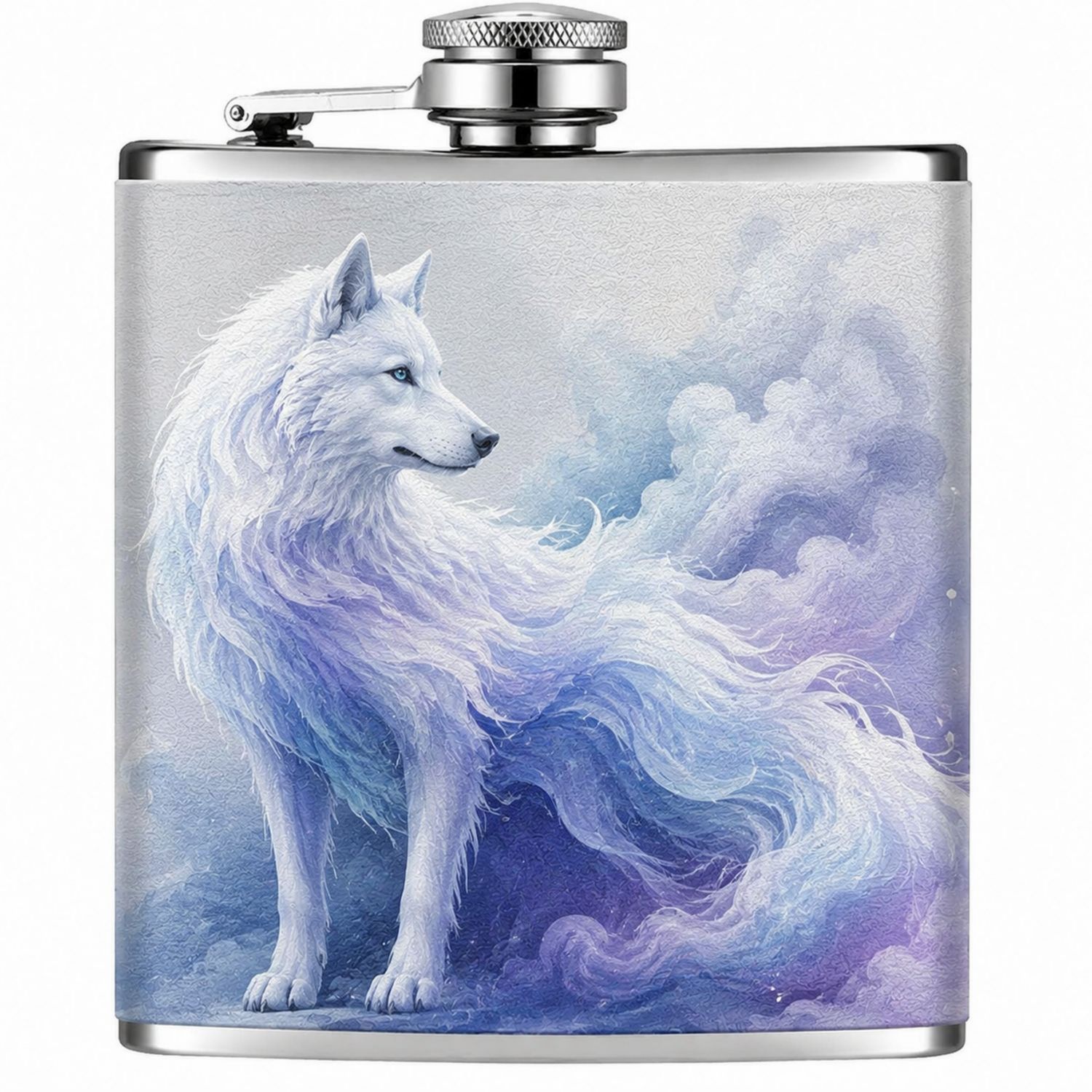 Petaca de Lobo Blanco y Azul 240ml-Urbanvirel