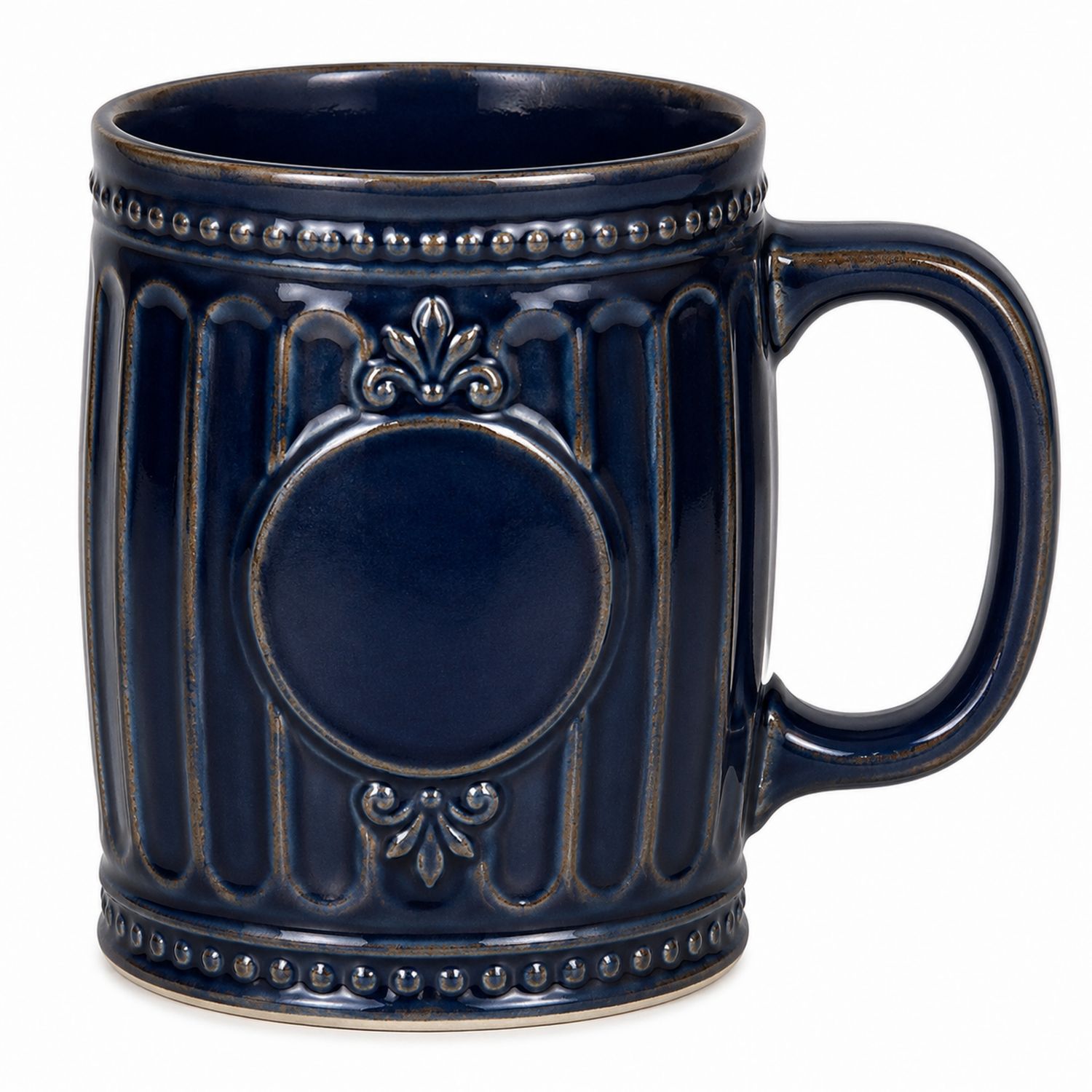 Taza de Cerámica Azul Marino 300ml-Urbanvirel