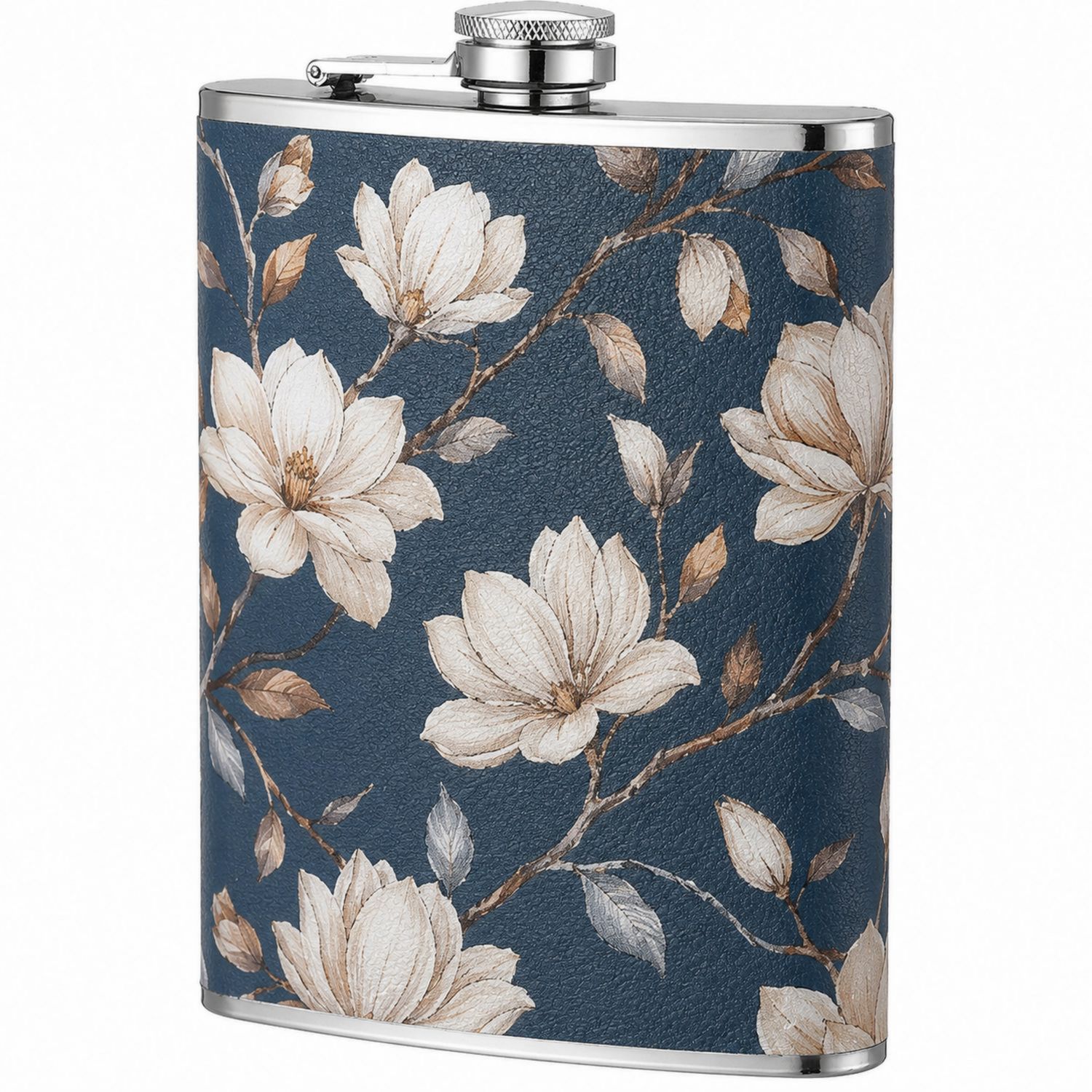 Petaca con Diseño Floral 250ml Azul-Urbanvirel
