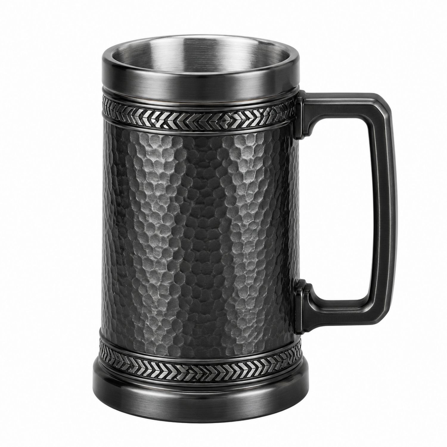 Jarra Metálica Negra Martillada 500ml-Urbanvirel