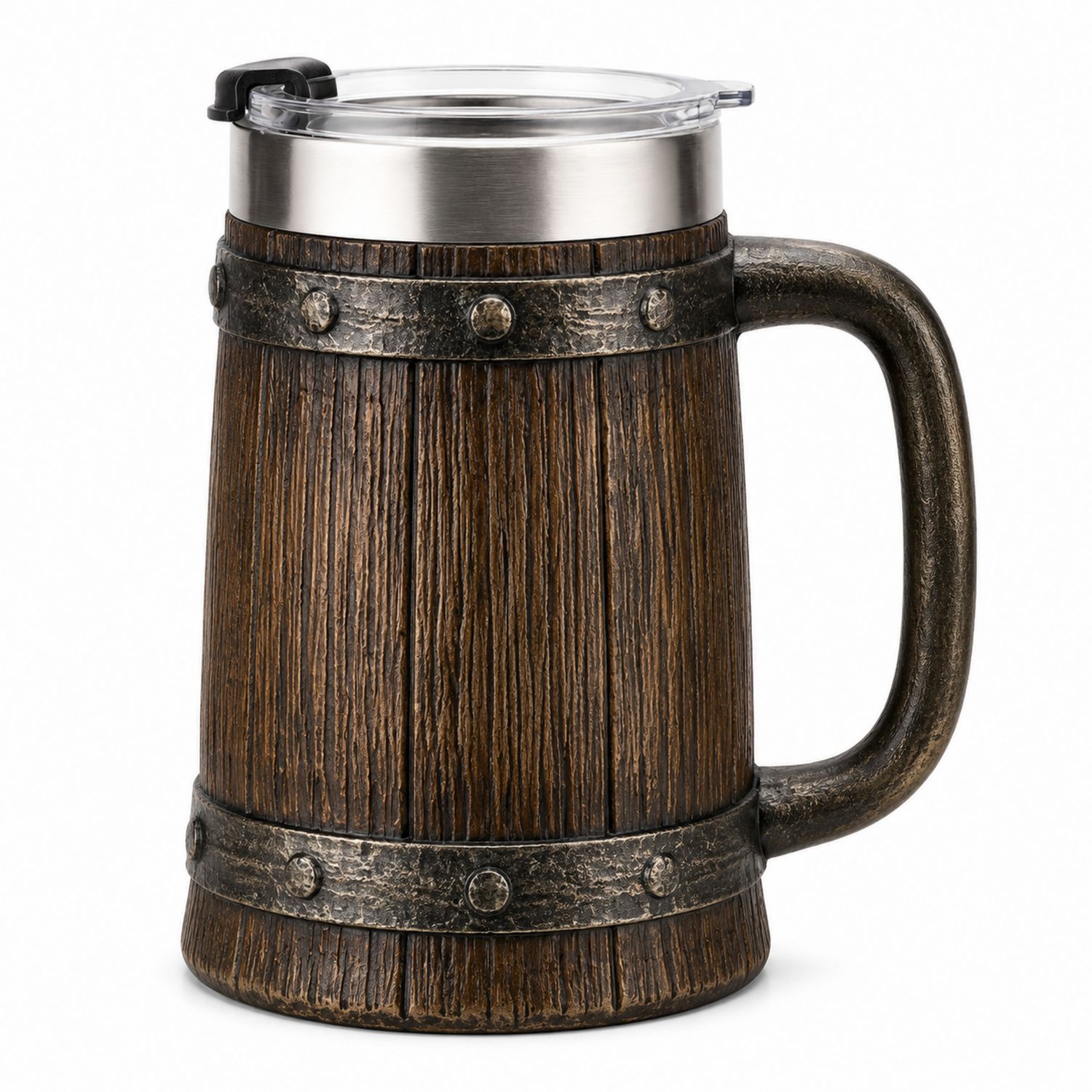 Taza de Cerveza Estilo Barril 500ml Marrón-Urbanvirel