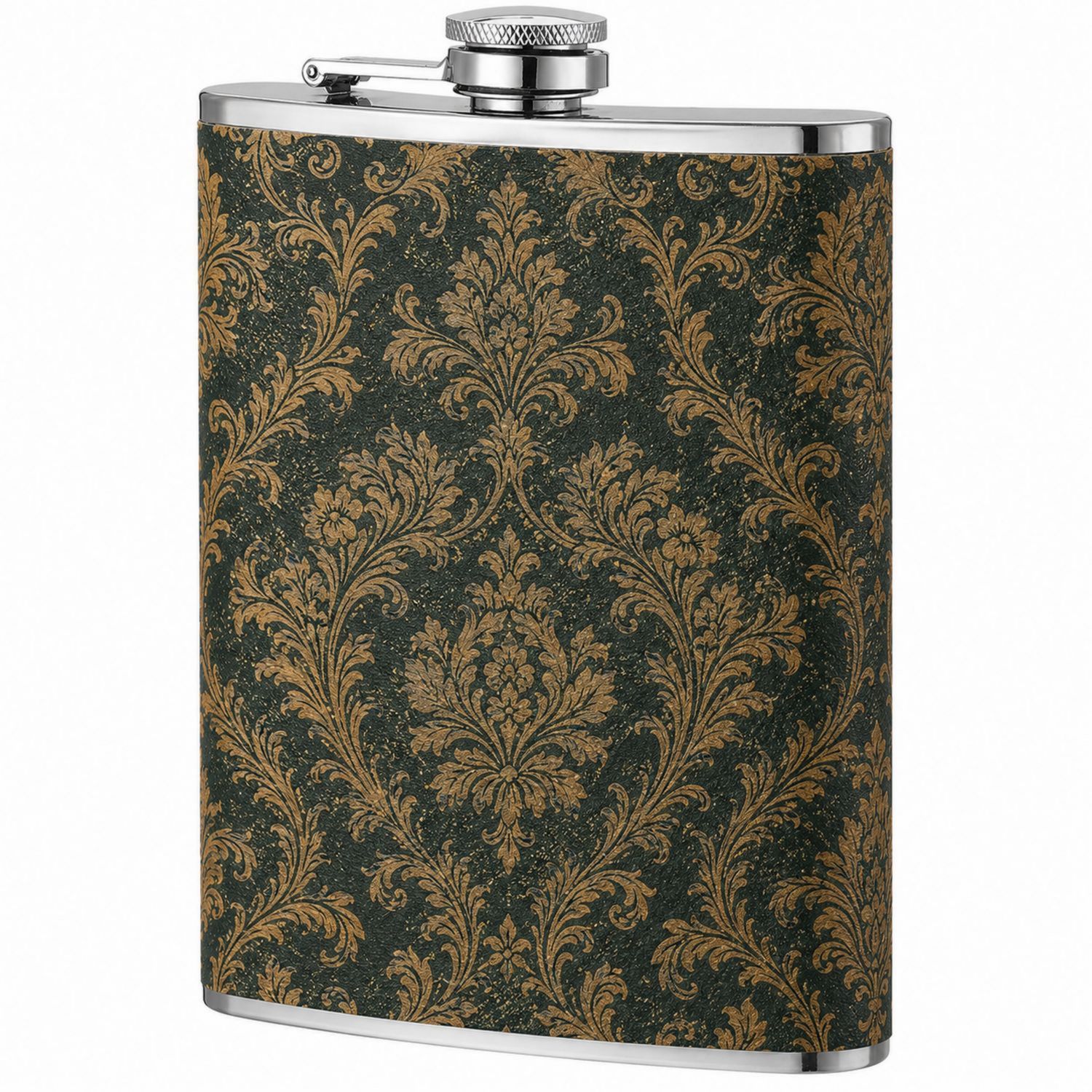 Petaca de Acero Inoxidable con Diseño Floral Vintage 200ml-Urbanvirel