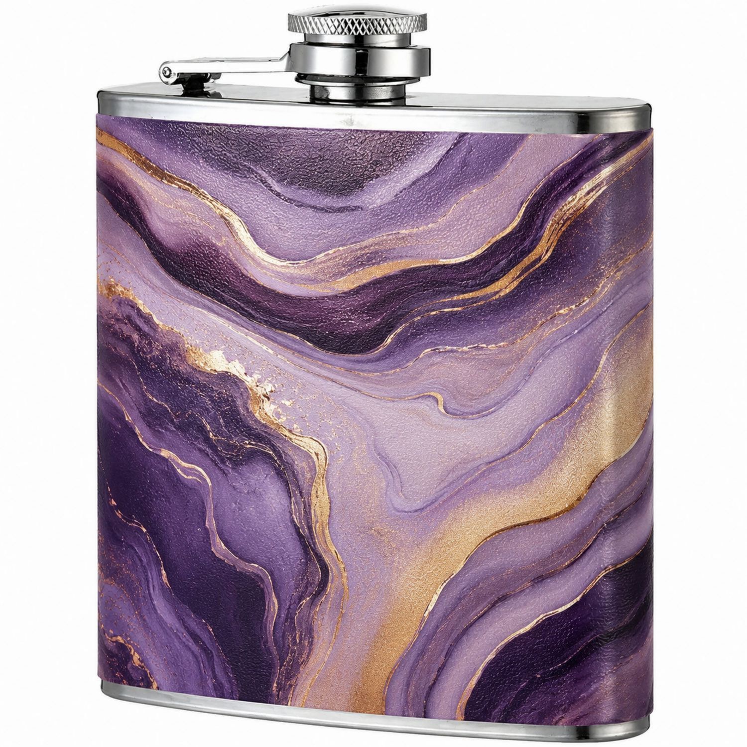 Petaca Decorativa Vetas Doradas en Morado-Urbanvirel