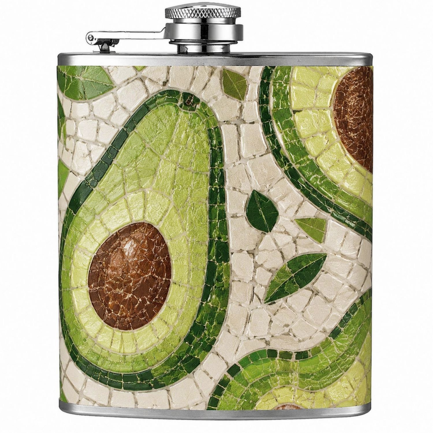 Licorera Decorativa de Acero Inoxidable con Diseño de Aguacate 200ml-Urbanvirel