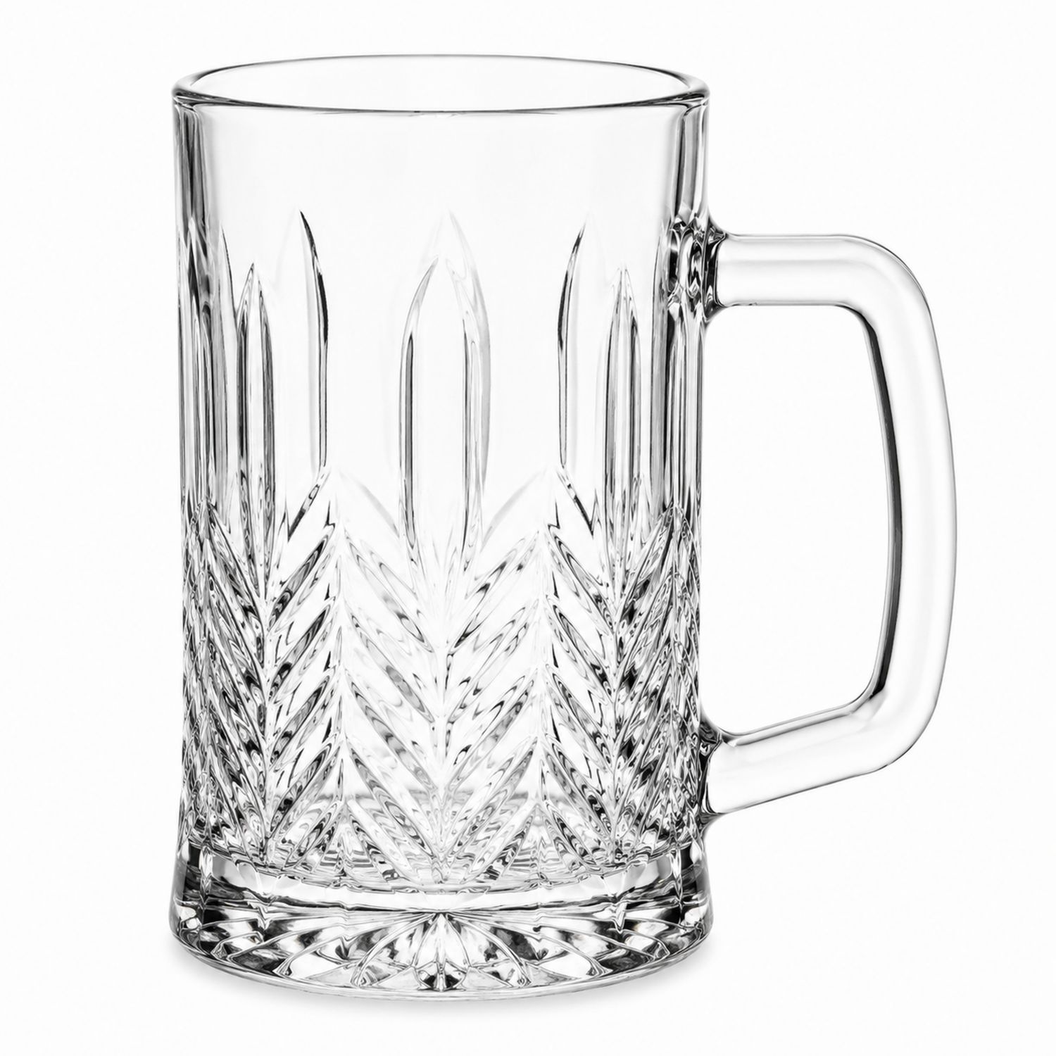 Jarra de Cristal Transparente con Diseño Tallado 500ml-Urbanvirel