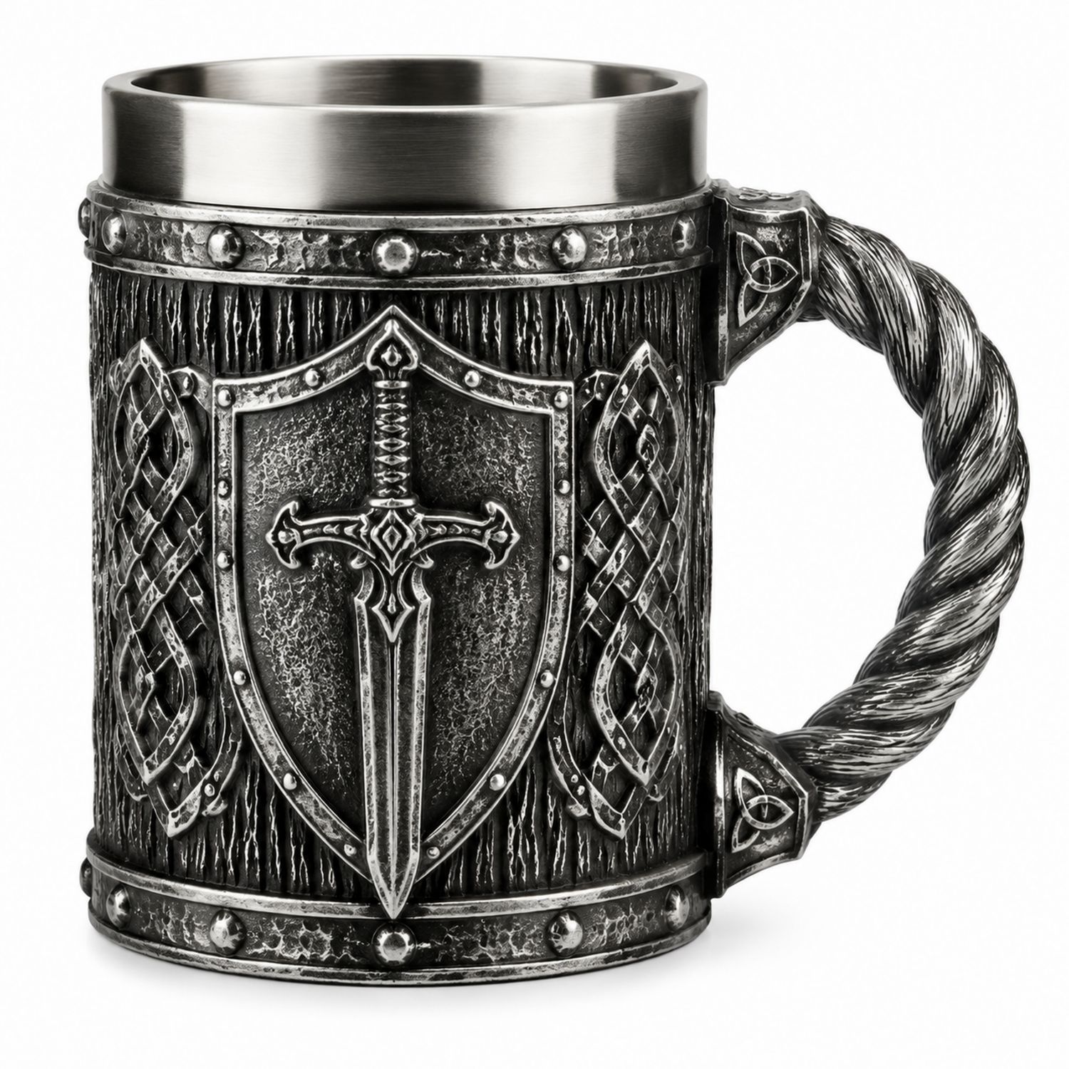 Taza Medieval con Escudo y Espada de 500 ml-Urbanvirel