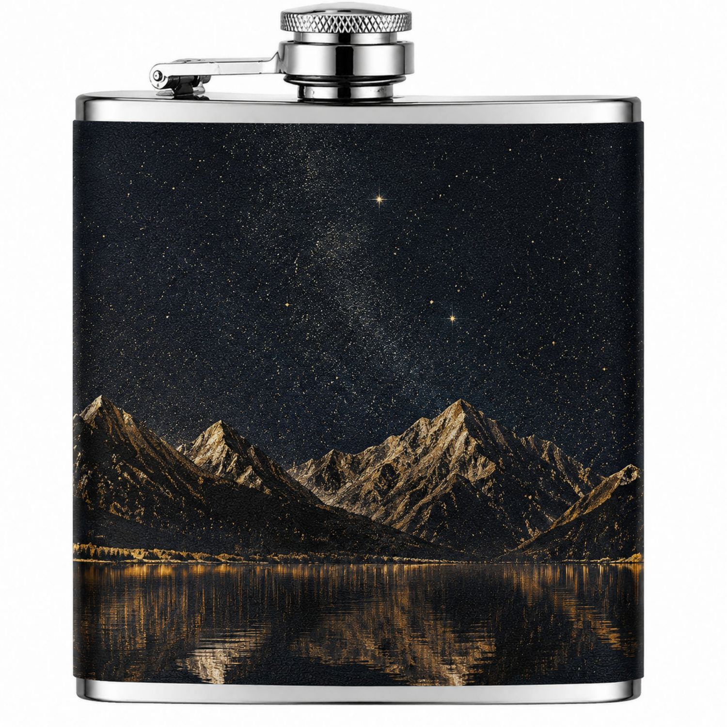 Frasco de Licor con Paisaje Nocturno de Montañas - 200ml-Urbanvirel