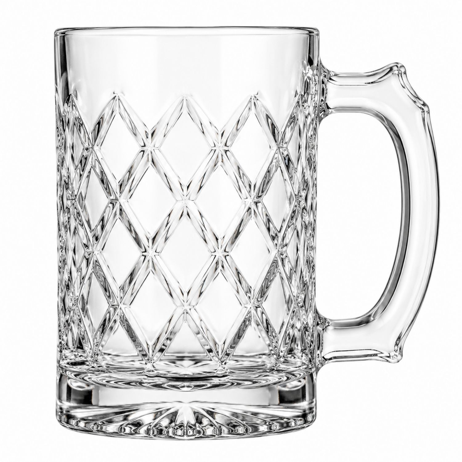 Jarra de Vidrio Transparente con Diseño Tallado - 500 ml-Urbanvirel