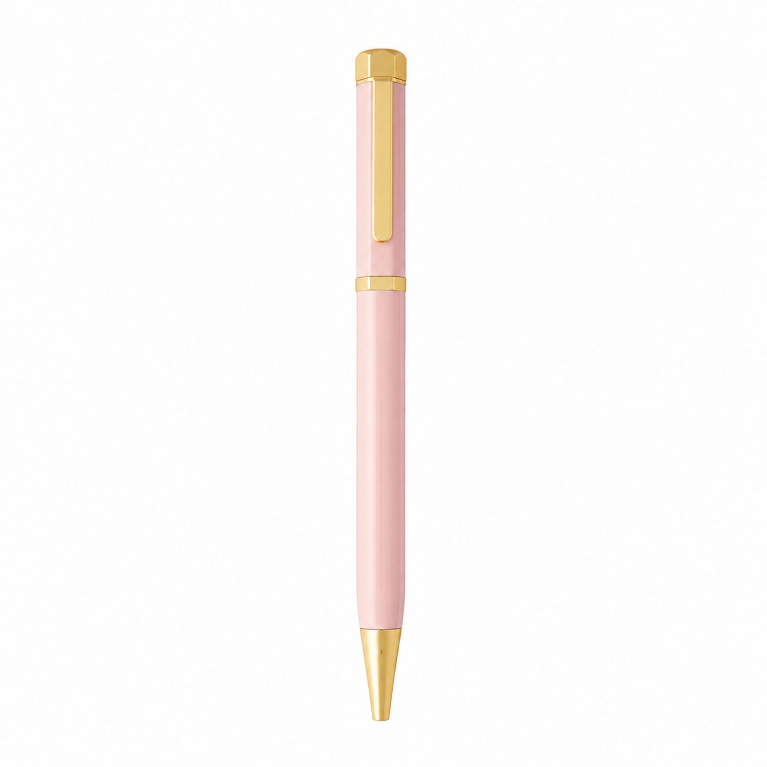 Bolígrafo de Bola Rosa y Dorado con Tinta Suave