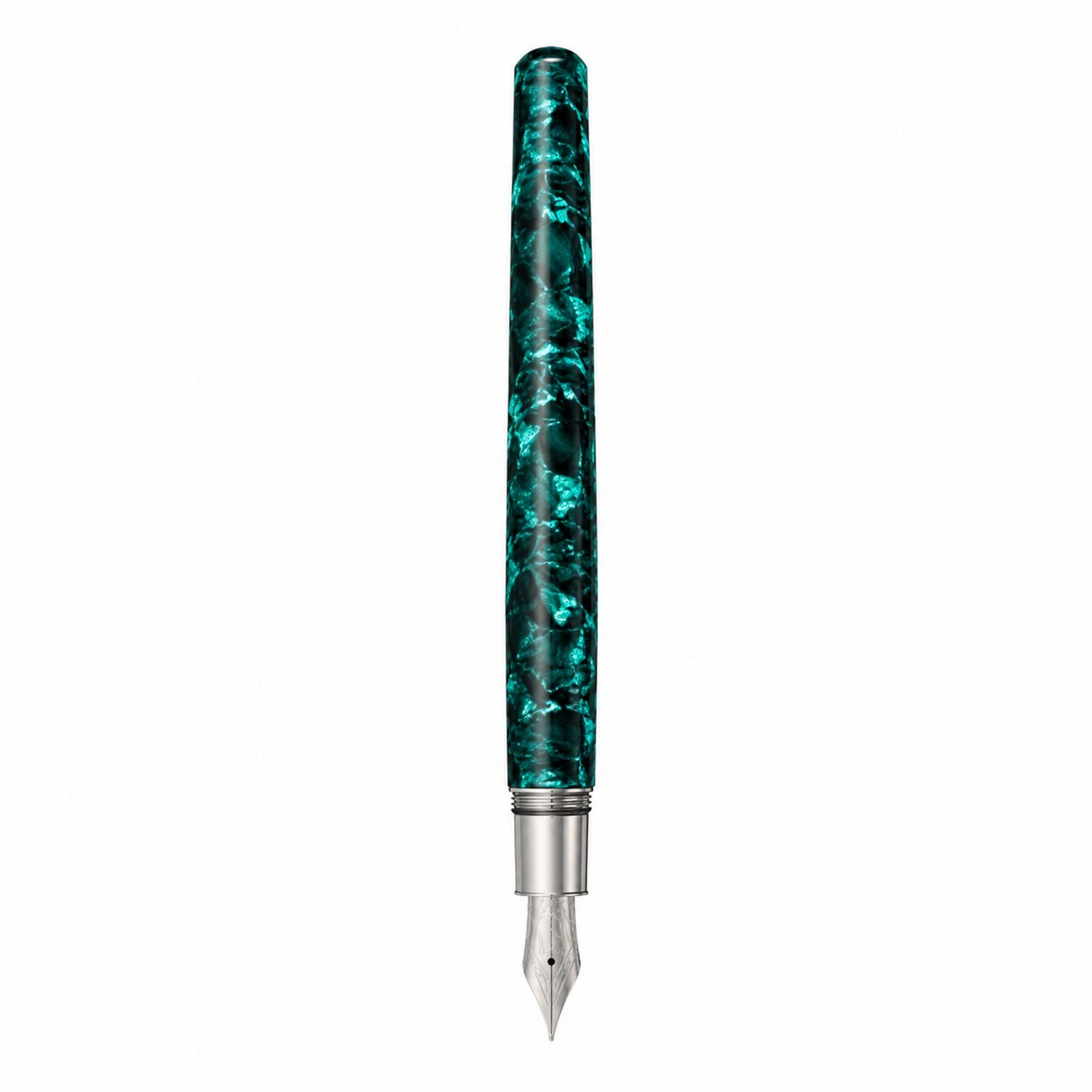 Pluma estilográfica de diseño mármol verde