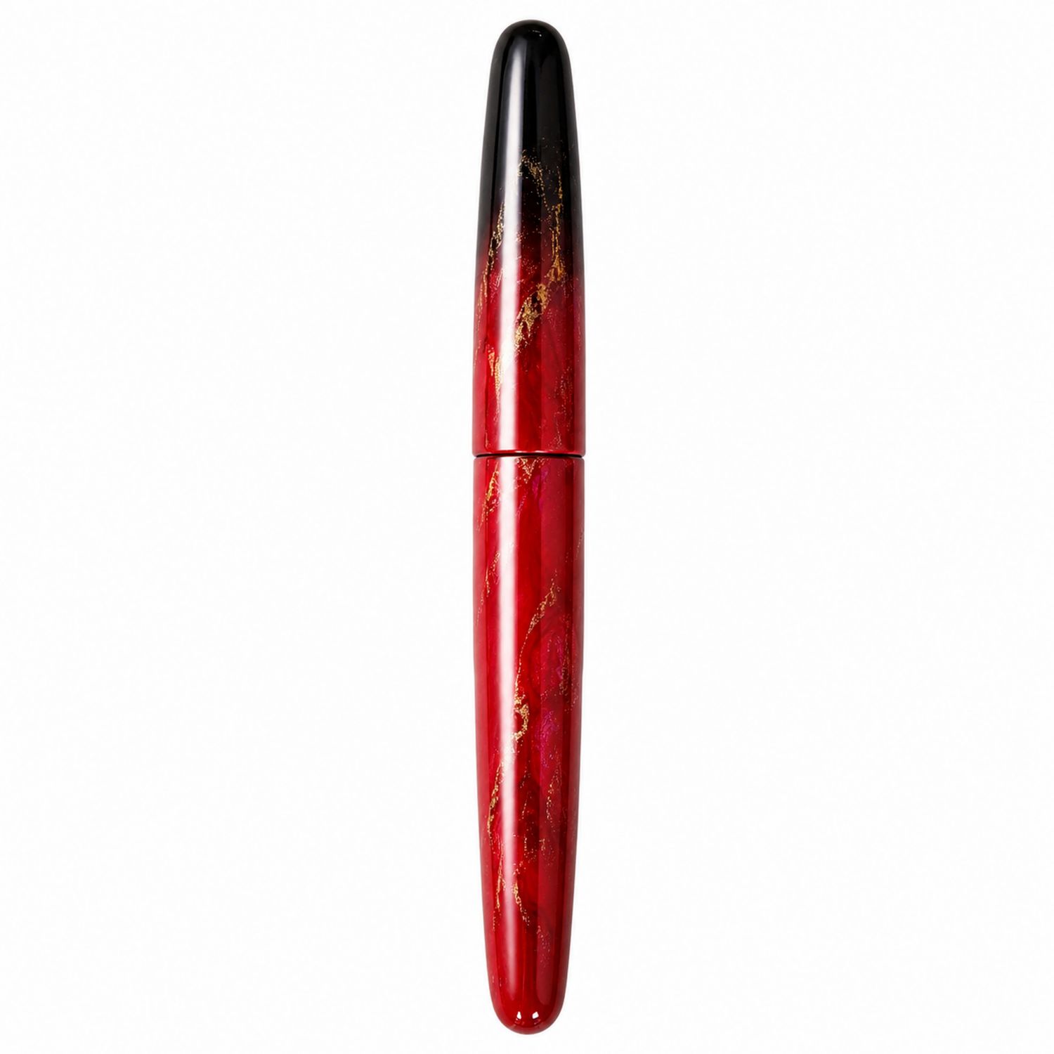 Pluma Estilográfica Roja y Negra con Diseño Elegante