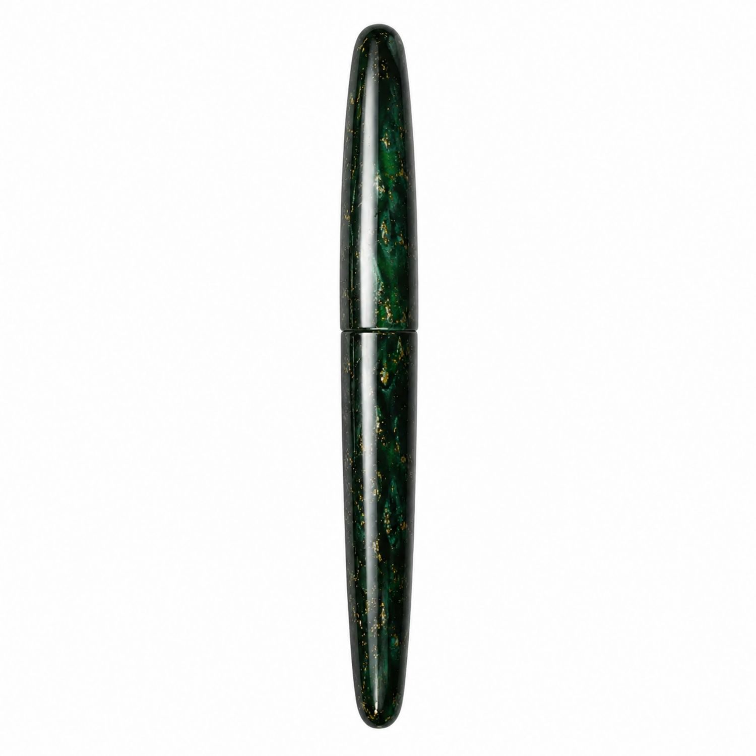 Pluma Estilográfica Verde Oscuro con Detalles Dorados