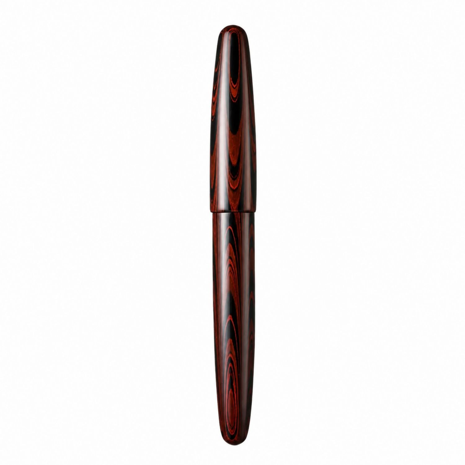 Pluma Estilográfica de Resina Ebonita Roja y Negra