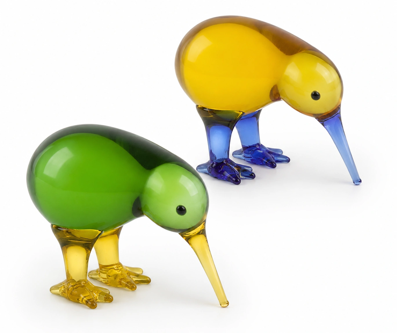 Glasfigur Kiwi Vogel Set-NordoriaHome
