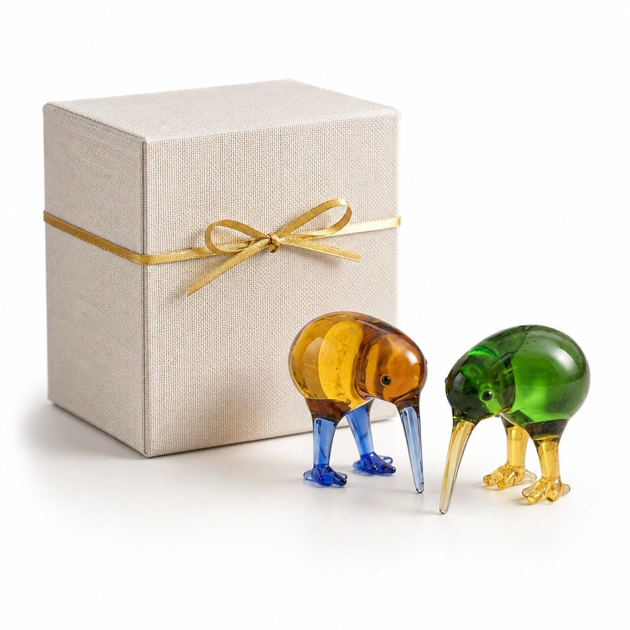Kiwi Vogel Glasfigur mit Geschenkbox-NordoriaHome