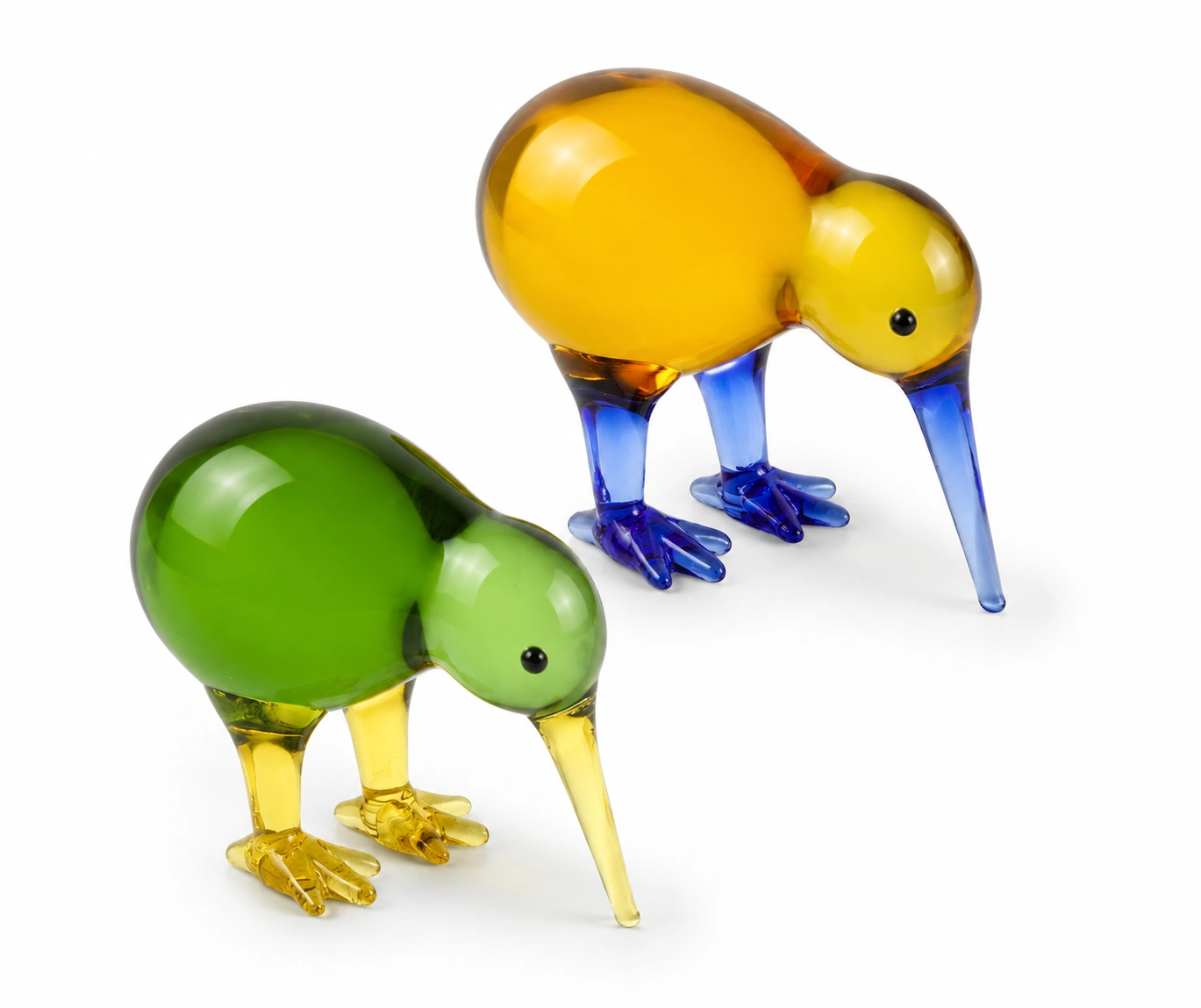 Kiwi Vogel Glasfigur Duo Premium-NordoriaHome