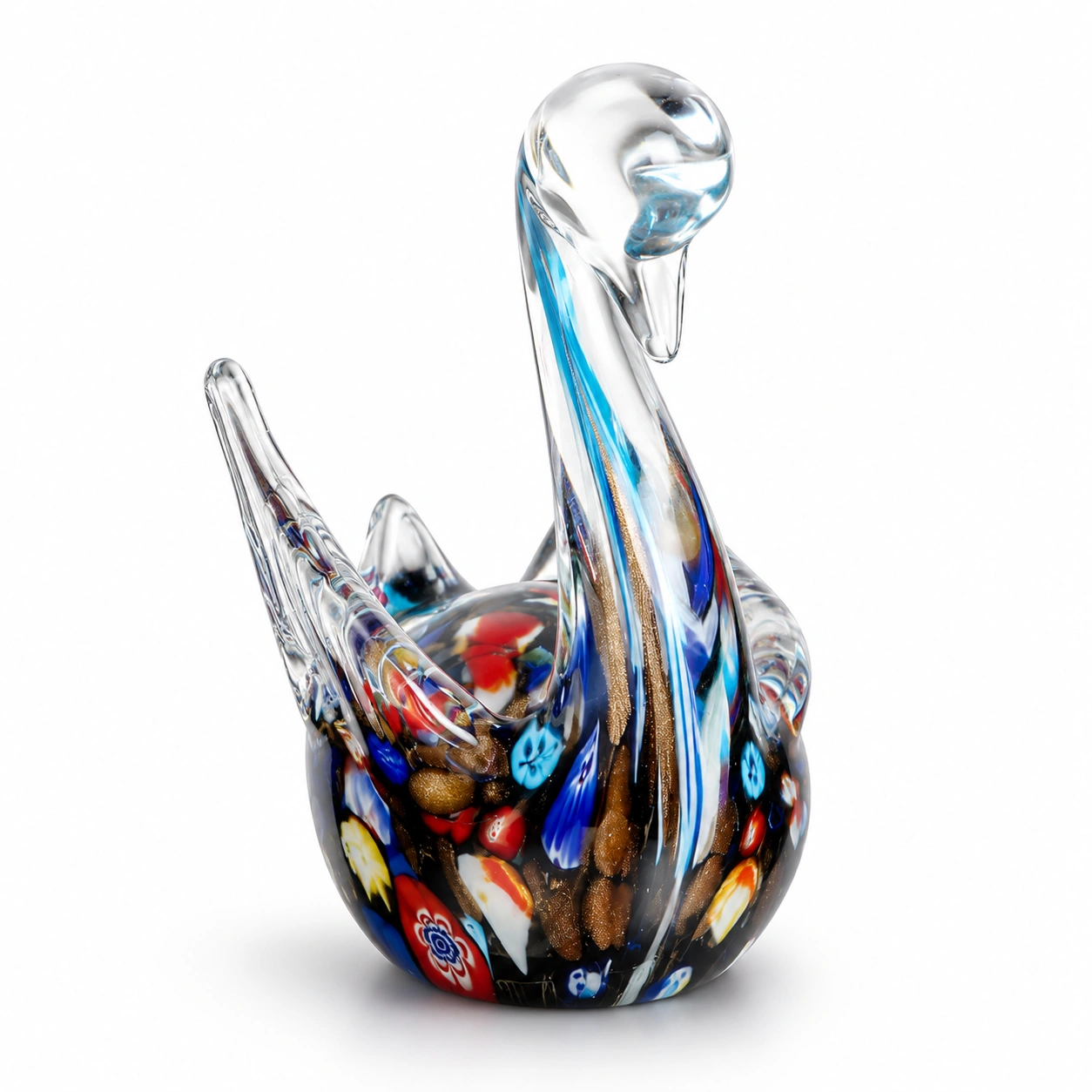Glas Schwan Skulptur Dekorativ-NordoriaHome