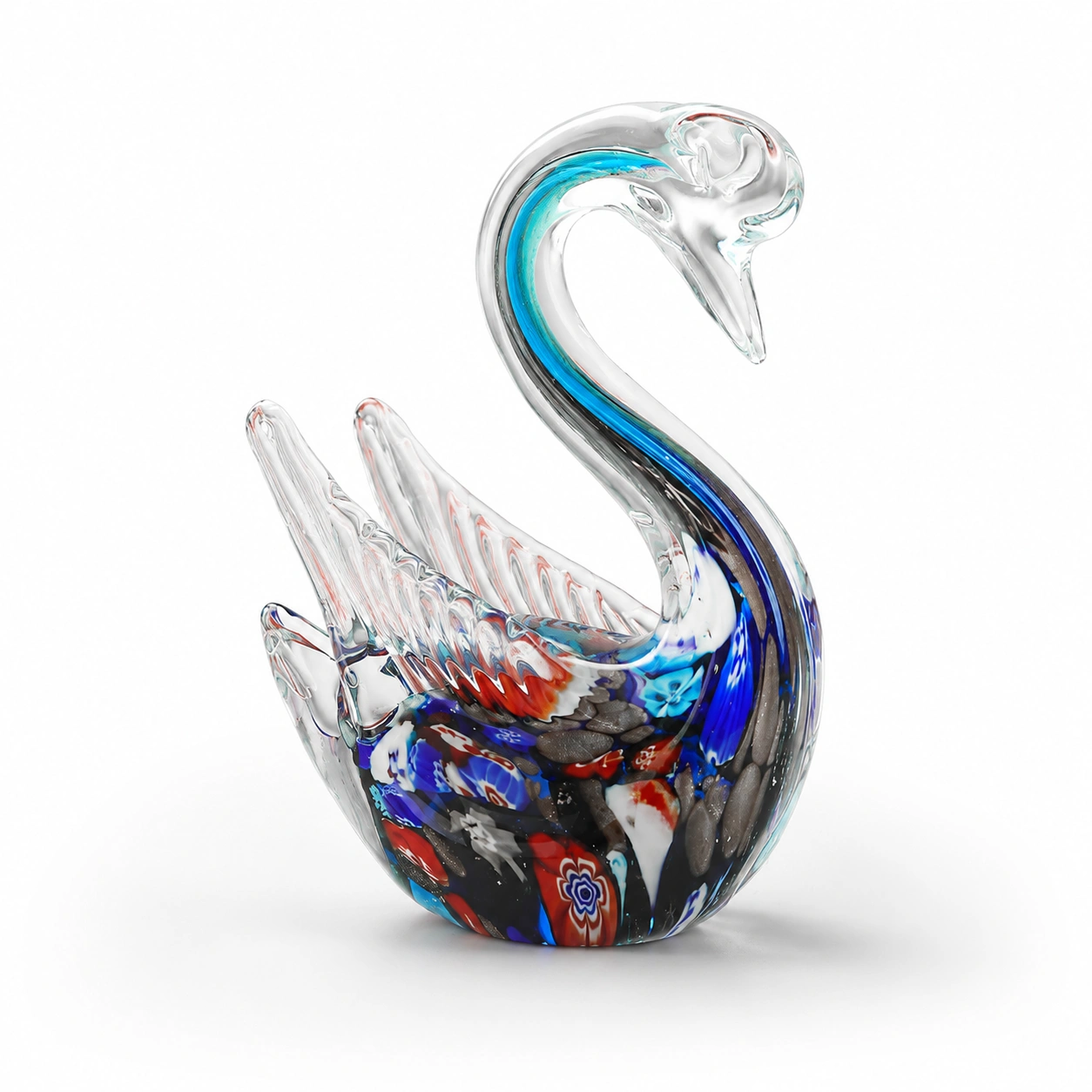 Moderner Glas Schwan Ornament-NordoriaHome