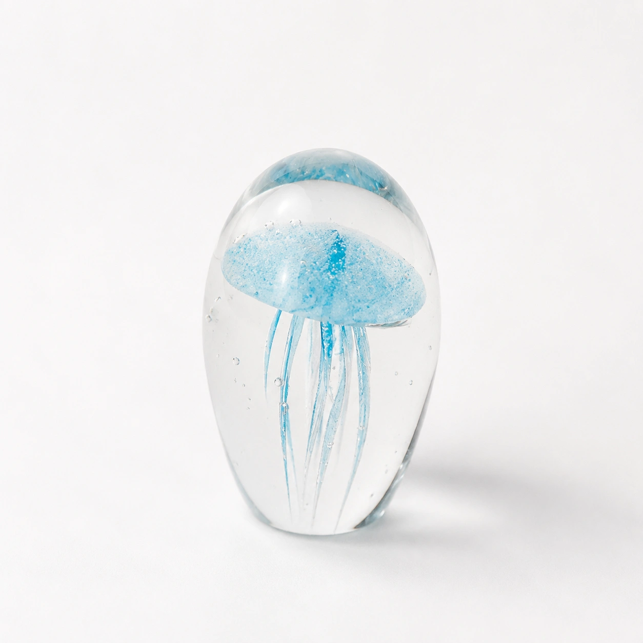 Glas Qualle Dekorfigur Oval-NordoriaHome