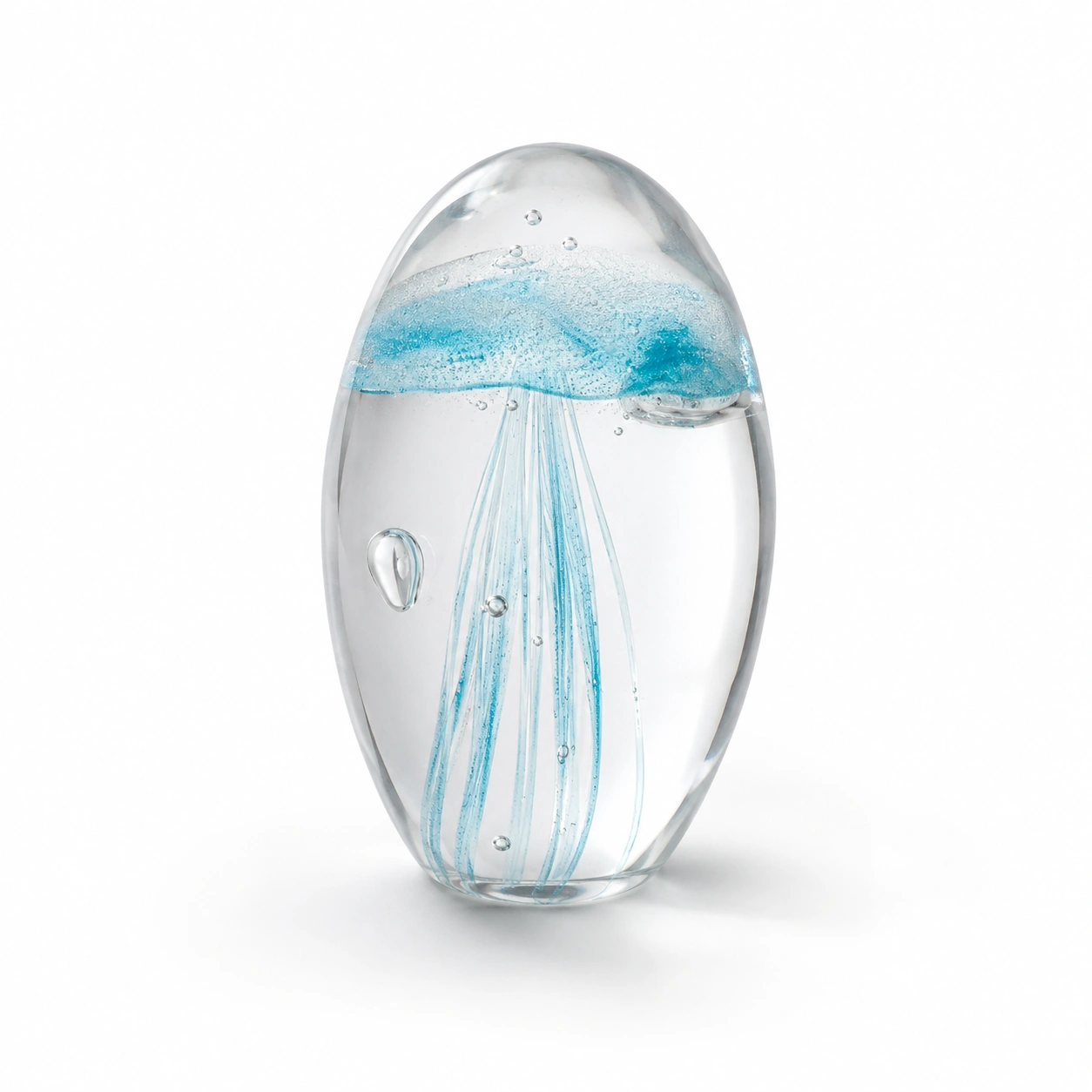 Glas Qualle Kunstobjekt-NordoriaHome