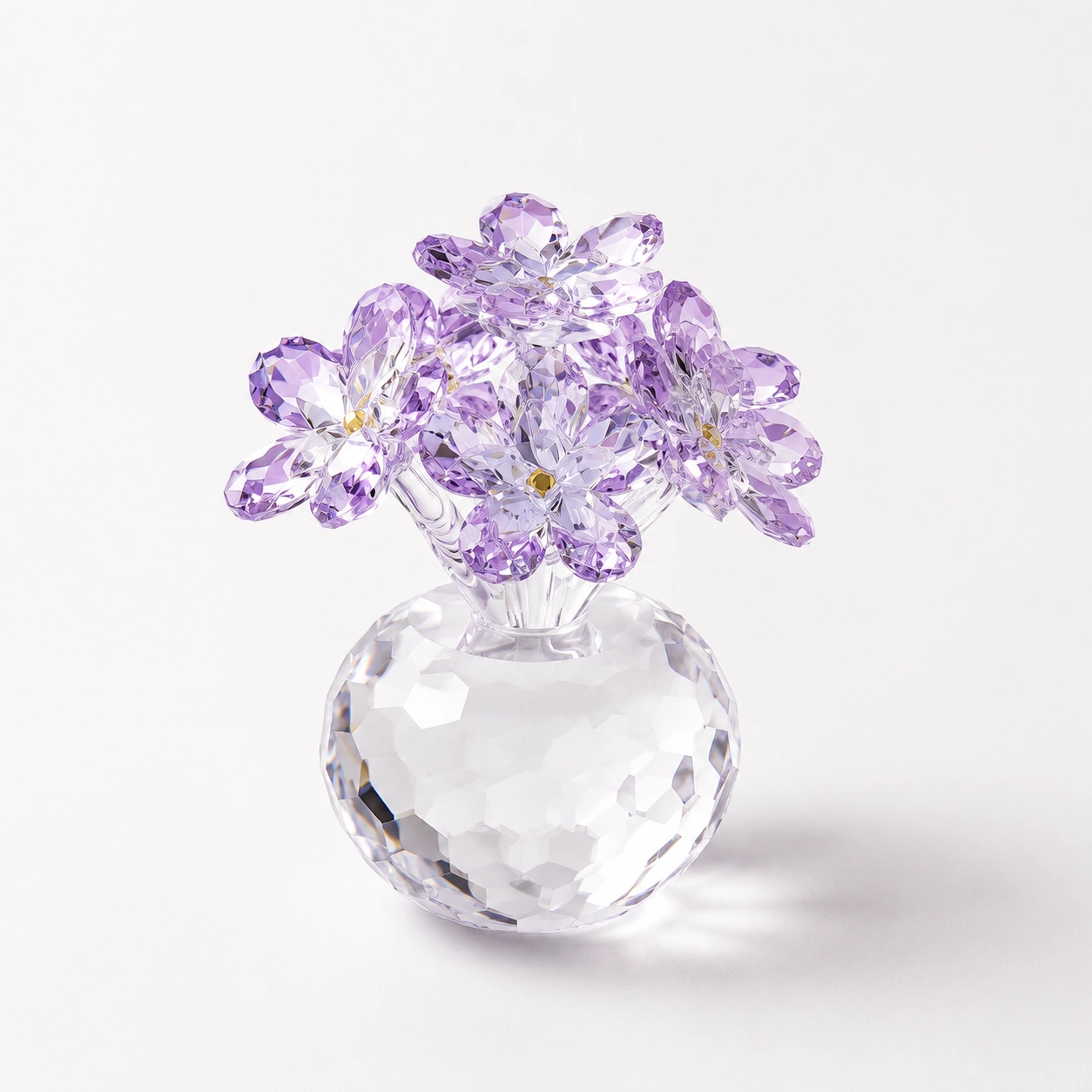 Kristall Blumenbouquet Tischdeko Lavendel-NordoriaHome
