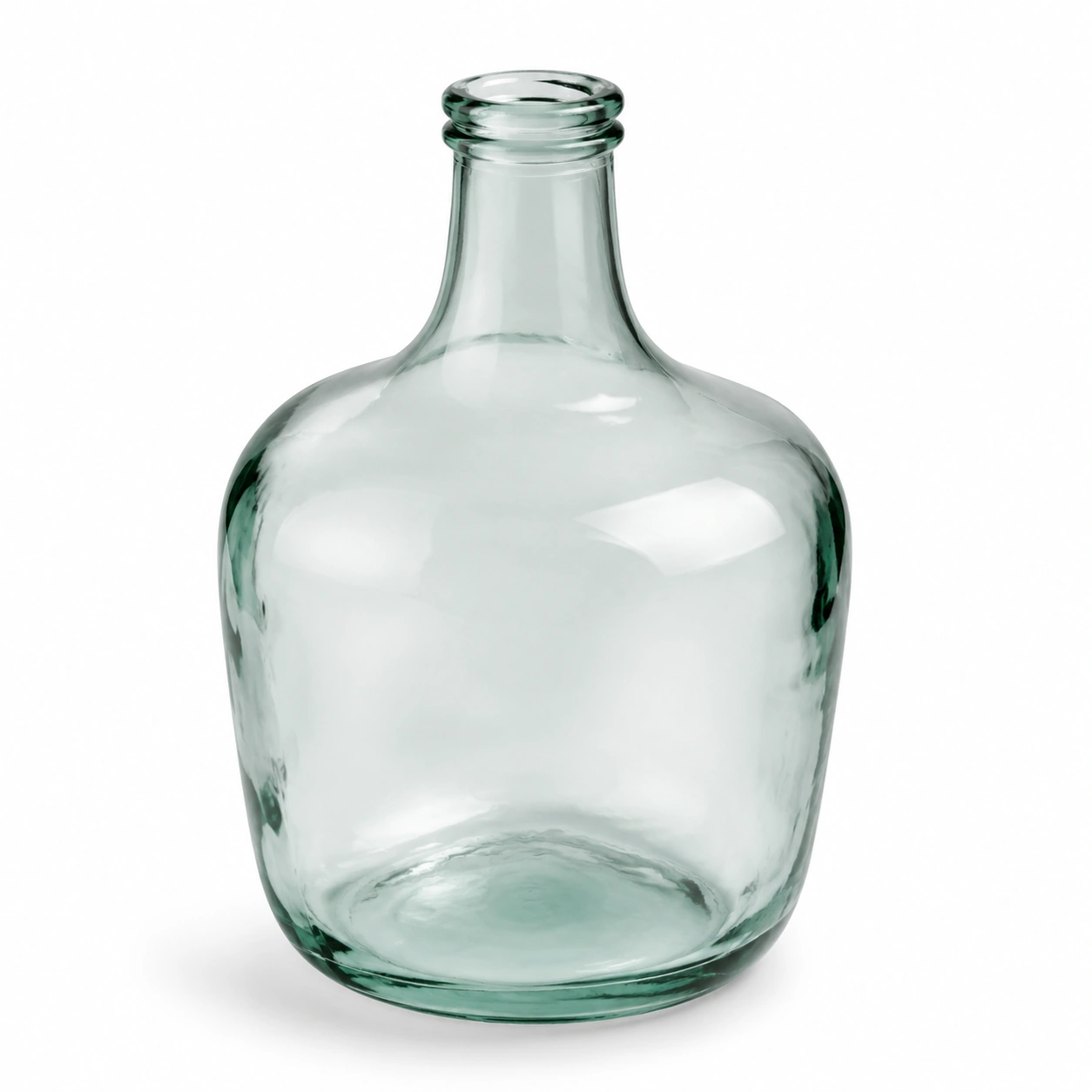 Botella decorativa de vidrio verde claro 2 L-AlveraLiving