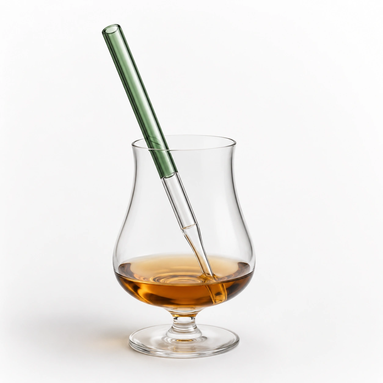 Pipeta de vidrio para whisky color verde-AlveraLiving