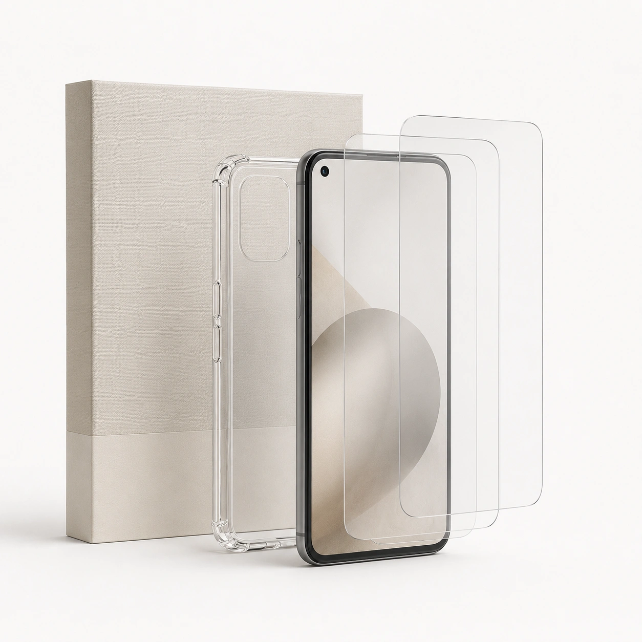 Kit de protector de pantalla y funda transparente para smartphone-AlveraLiving