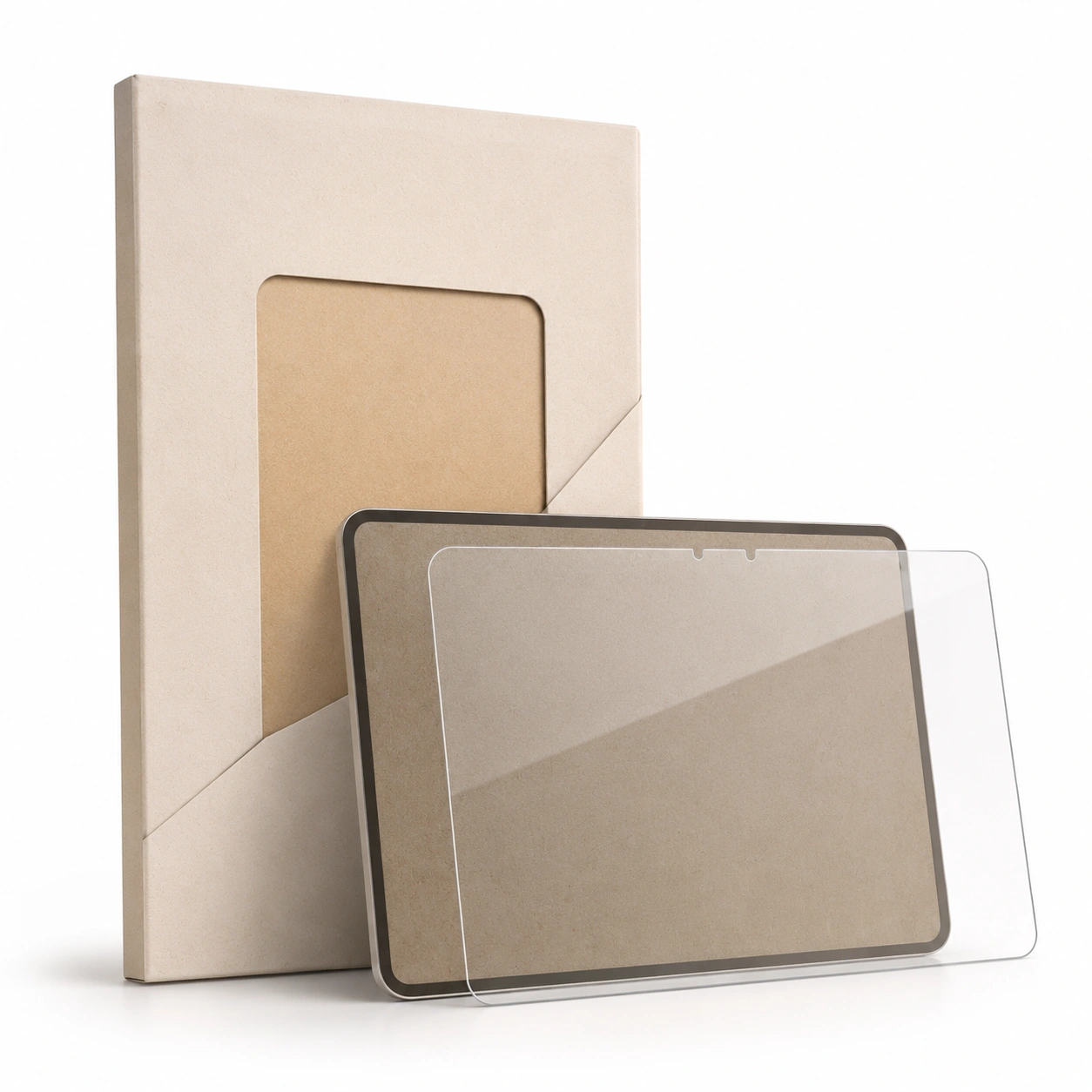 Protector de pantalla de vidrio templado con caja beige-AlveraLiving