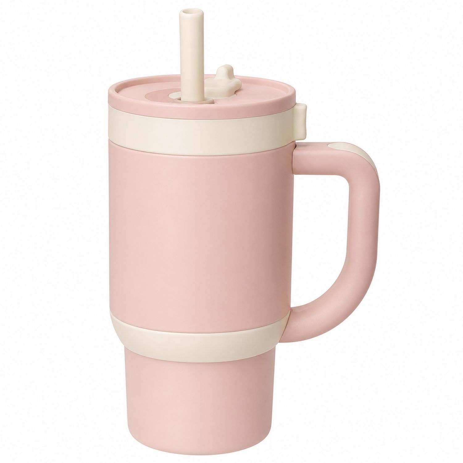 Tazza con Cannuccia Rosa e Crema 1200ml