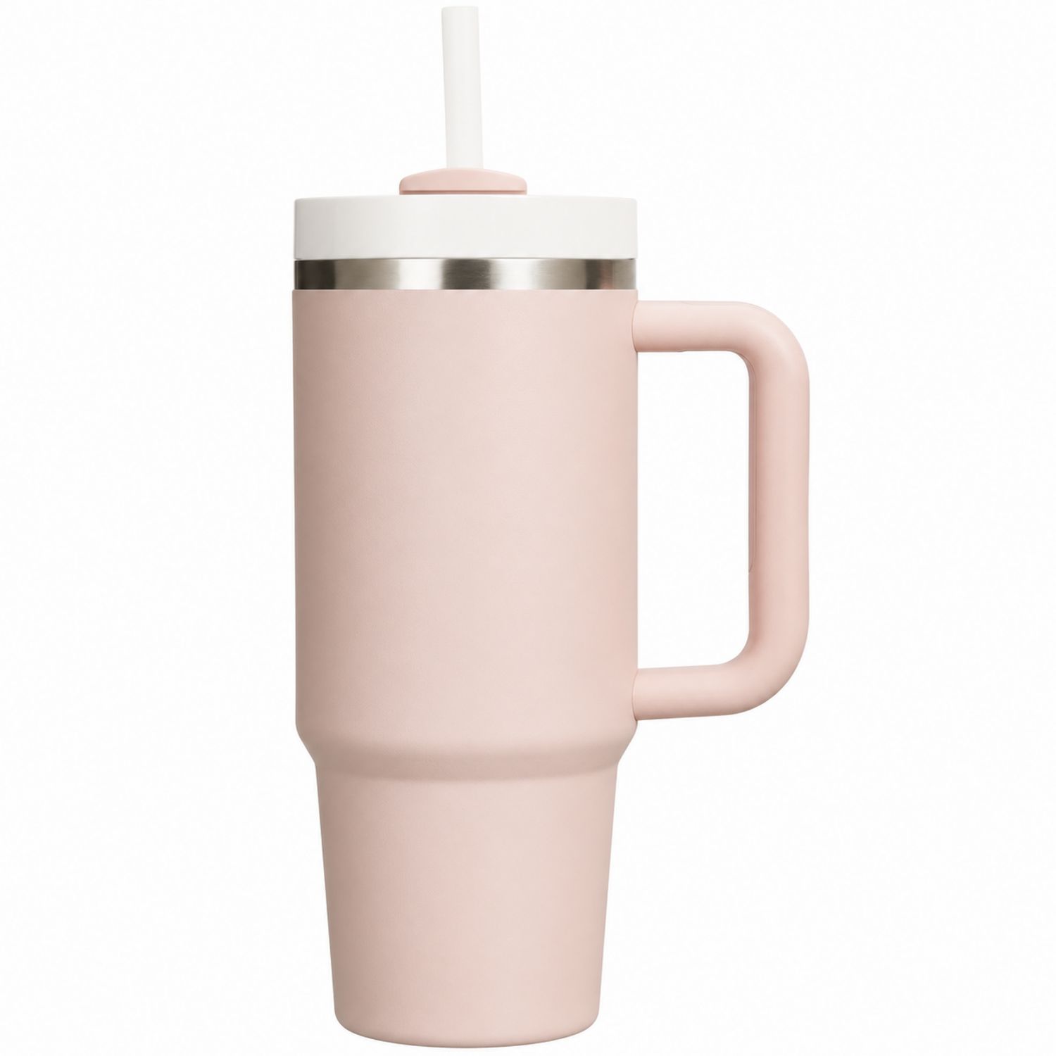 Tazza Termica Rosa con Coperchio e Cannuccia 600ml