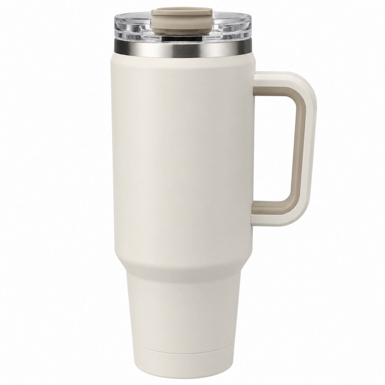 Bicchiere Termico 470ml con Coperchio e Manico Beige