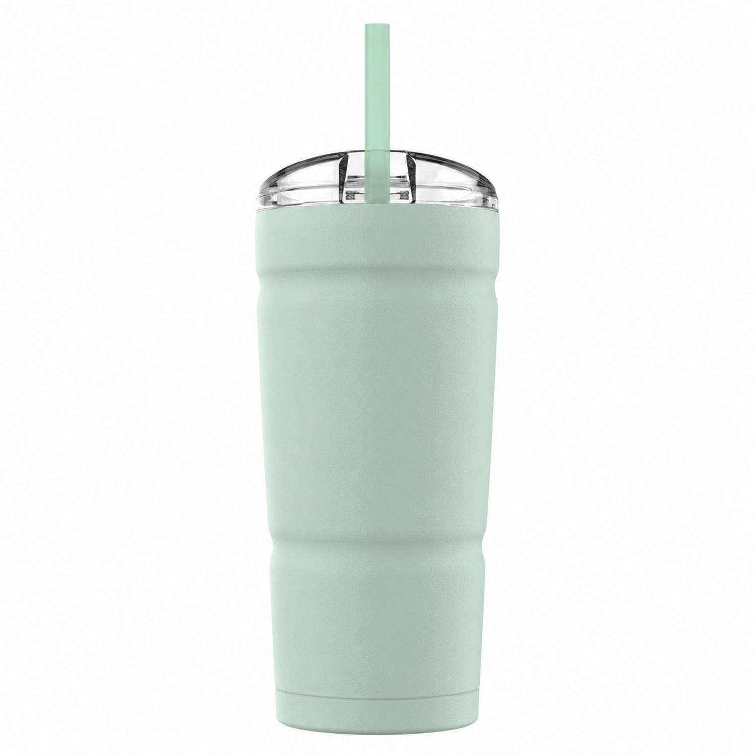 Bicchiere Termico con Coperchio e Cannuccia Verde Menta 600ml