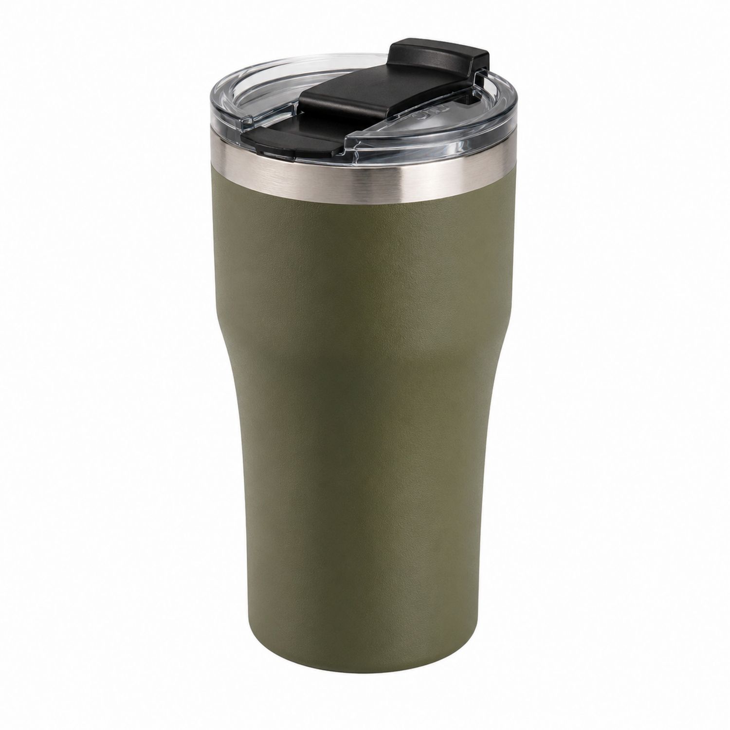 Bicchiere Termico da Viaggio Verde Oliva 500ml con Coperchio