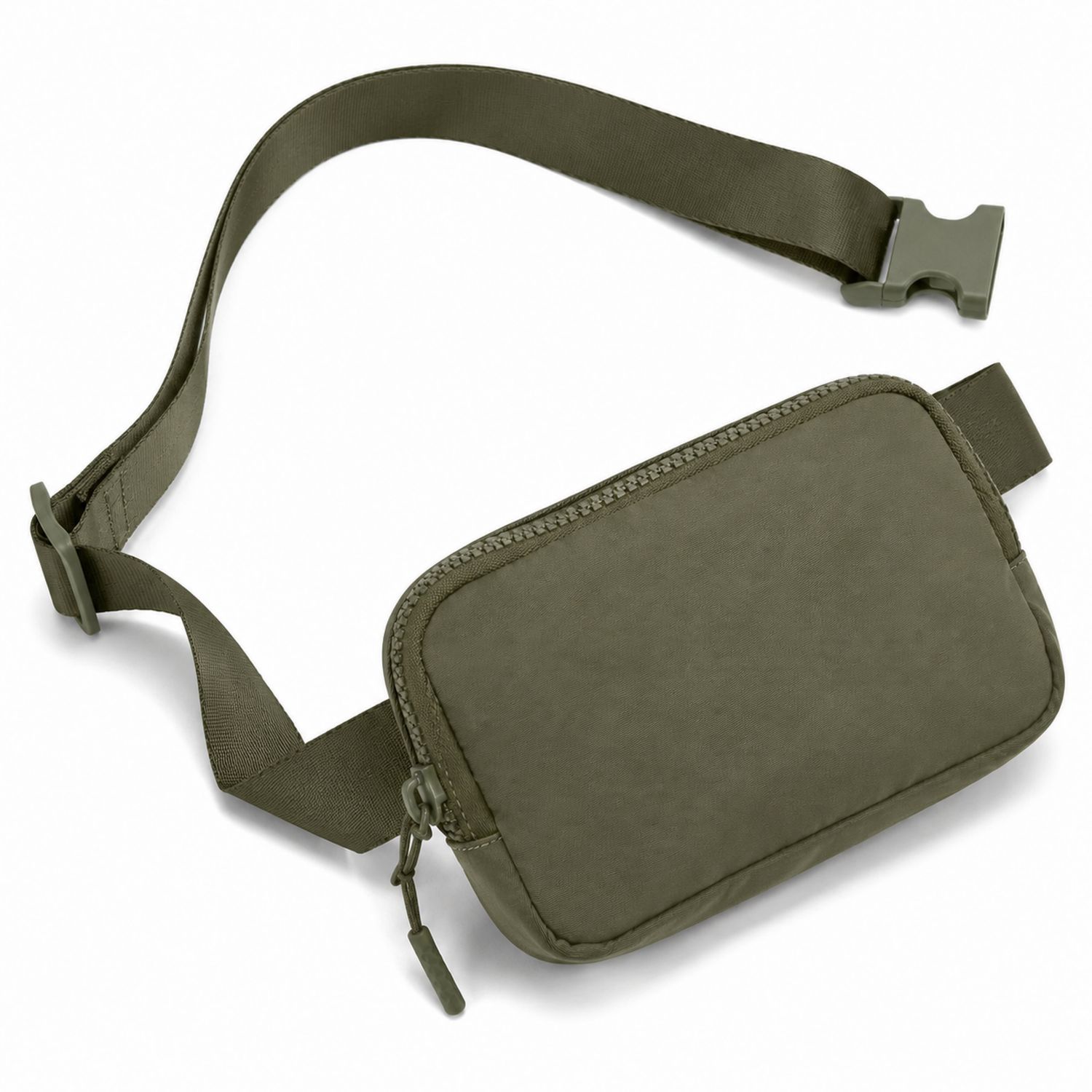 Riñonera verde oliva impermeable con correa ajustable